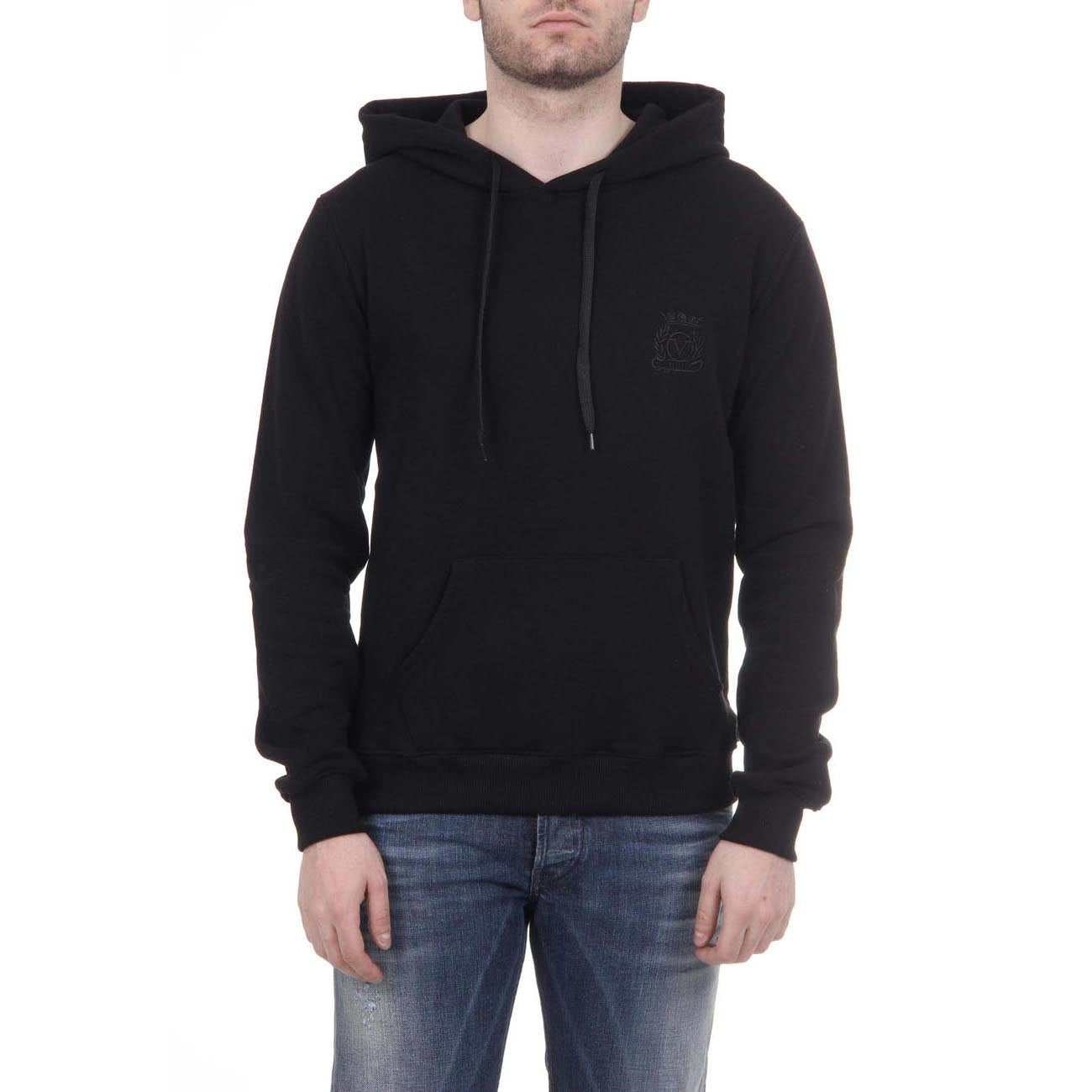 Felpa con cappuccio da uomo V 1969 Italia ART. 4467 NERO