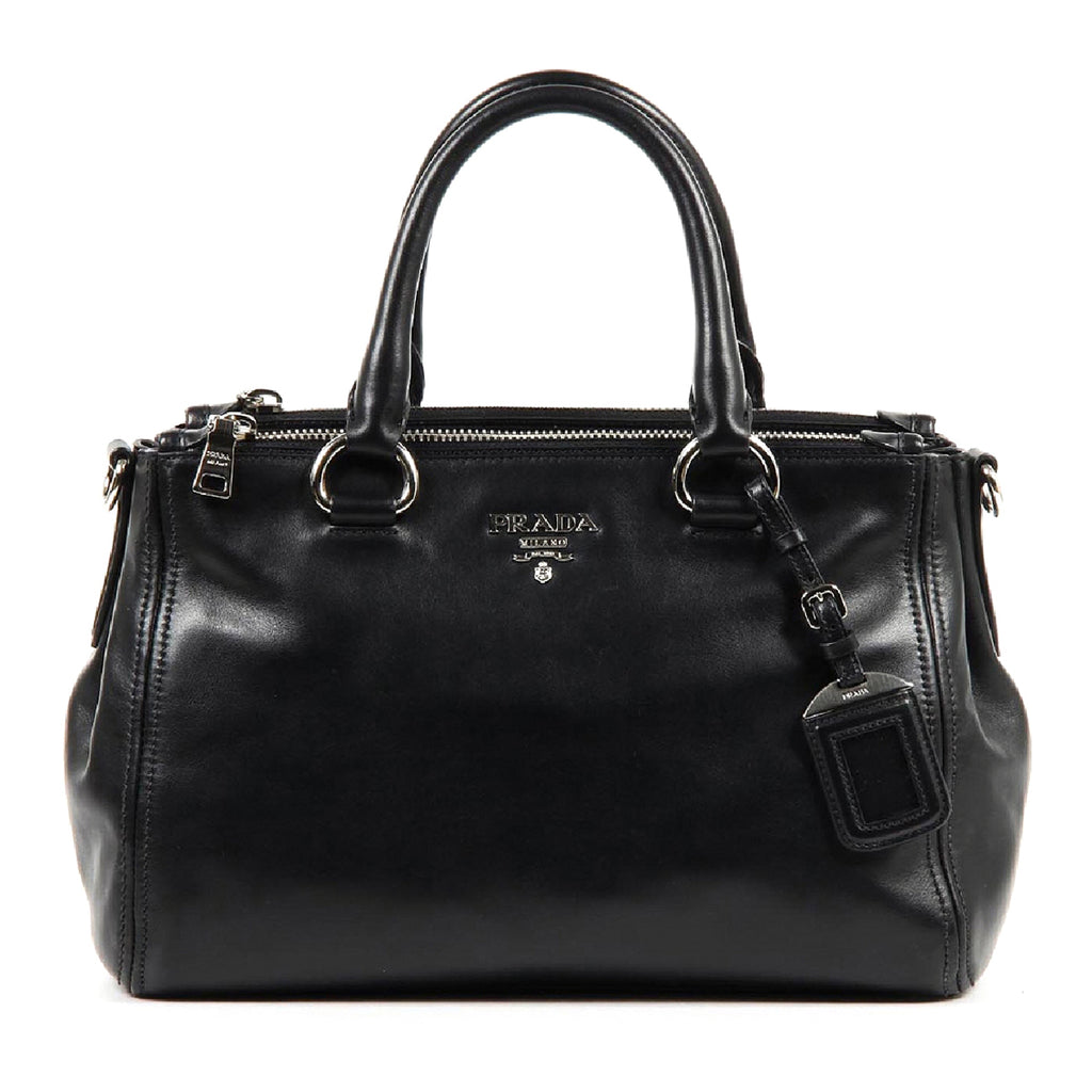 Borsa shopping tote Prada BN2866 Nero Soft Calf