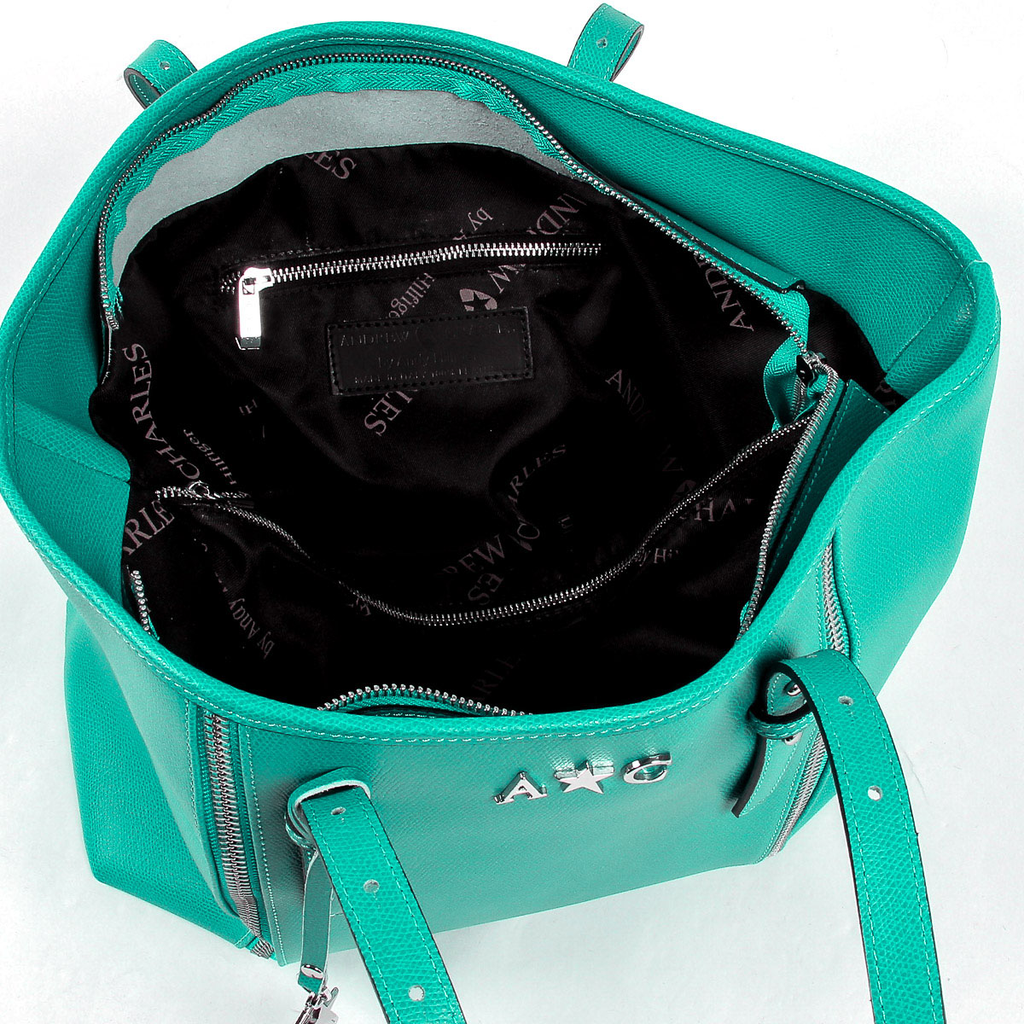 Borsa a mano da donna Andrew Charles verde ETHEL