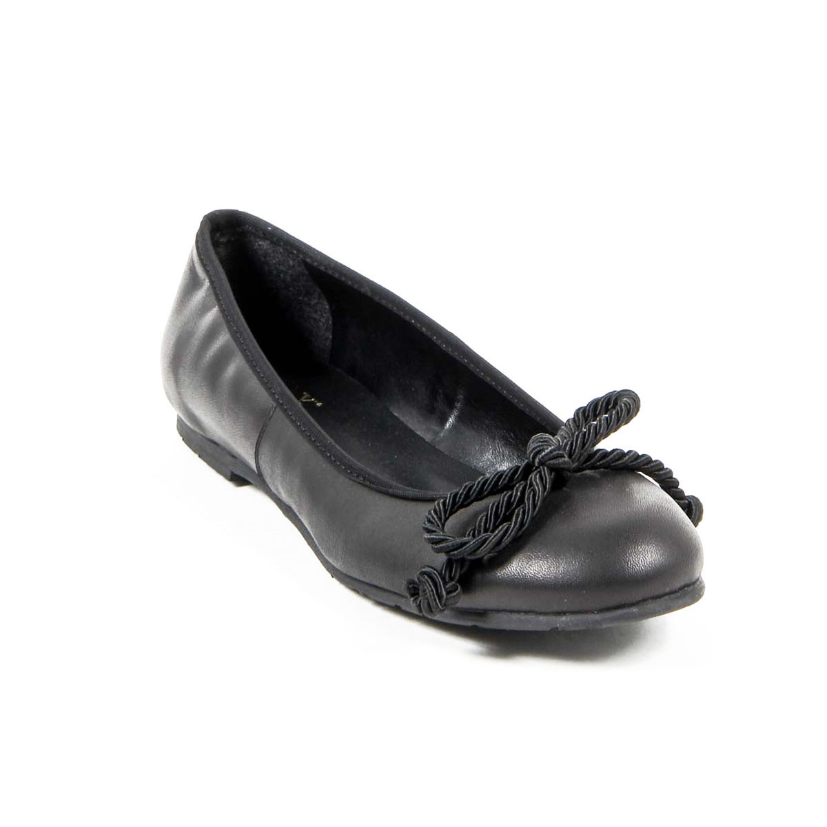 V 1969 Italia Ballerina da donna E08 NAPPA NERO CORDA