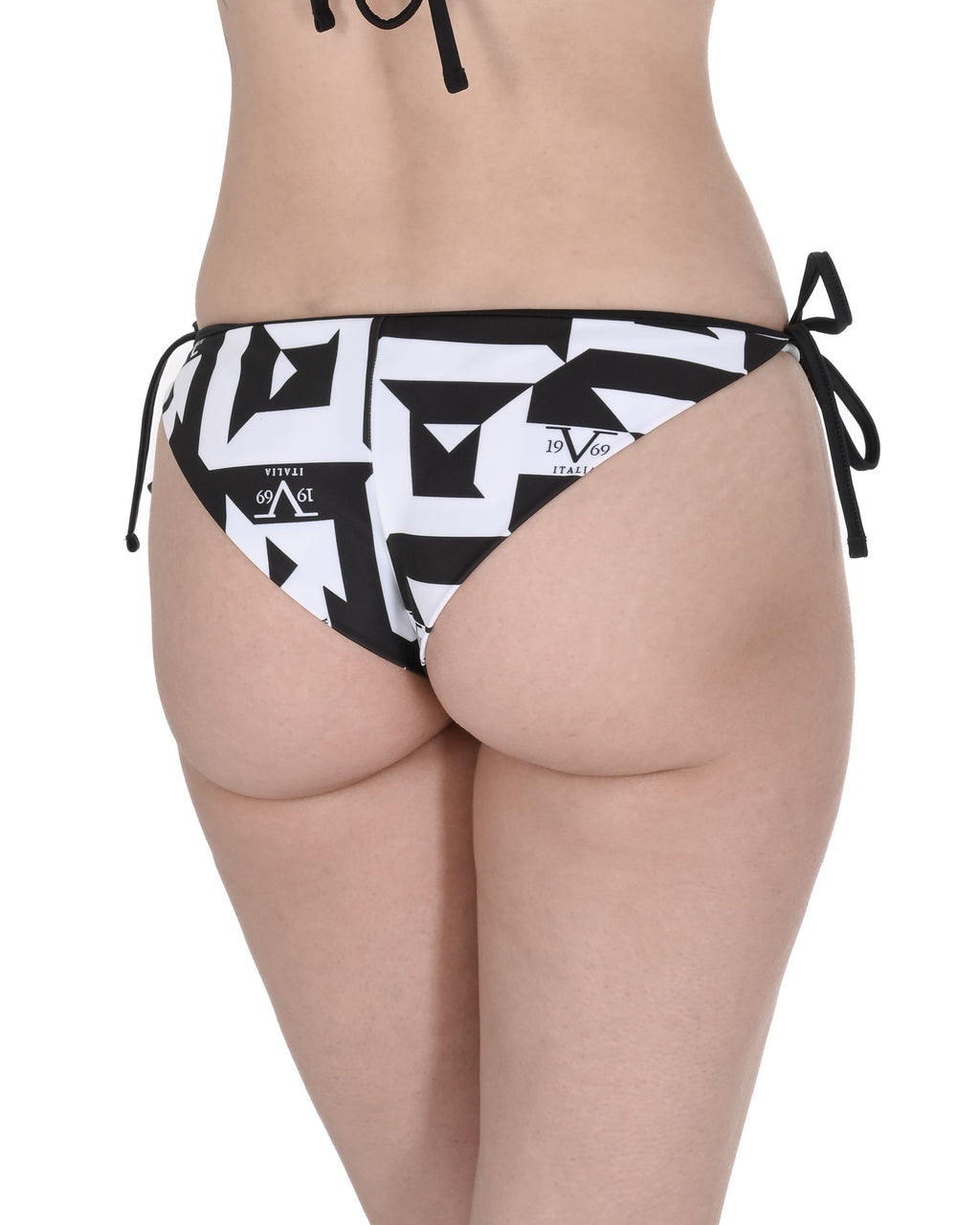 19V69 Italia Slip da bagno da donna VSC1WBT06 NERO BIANCO