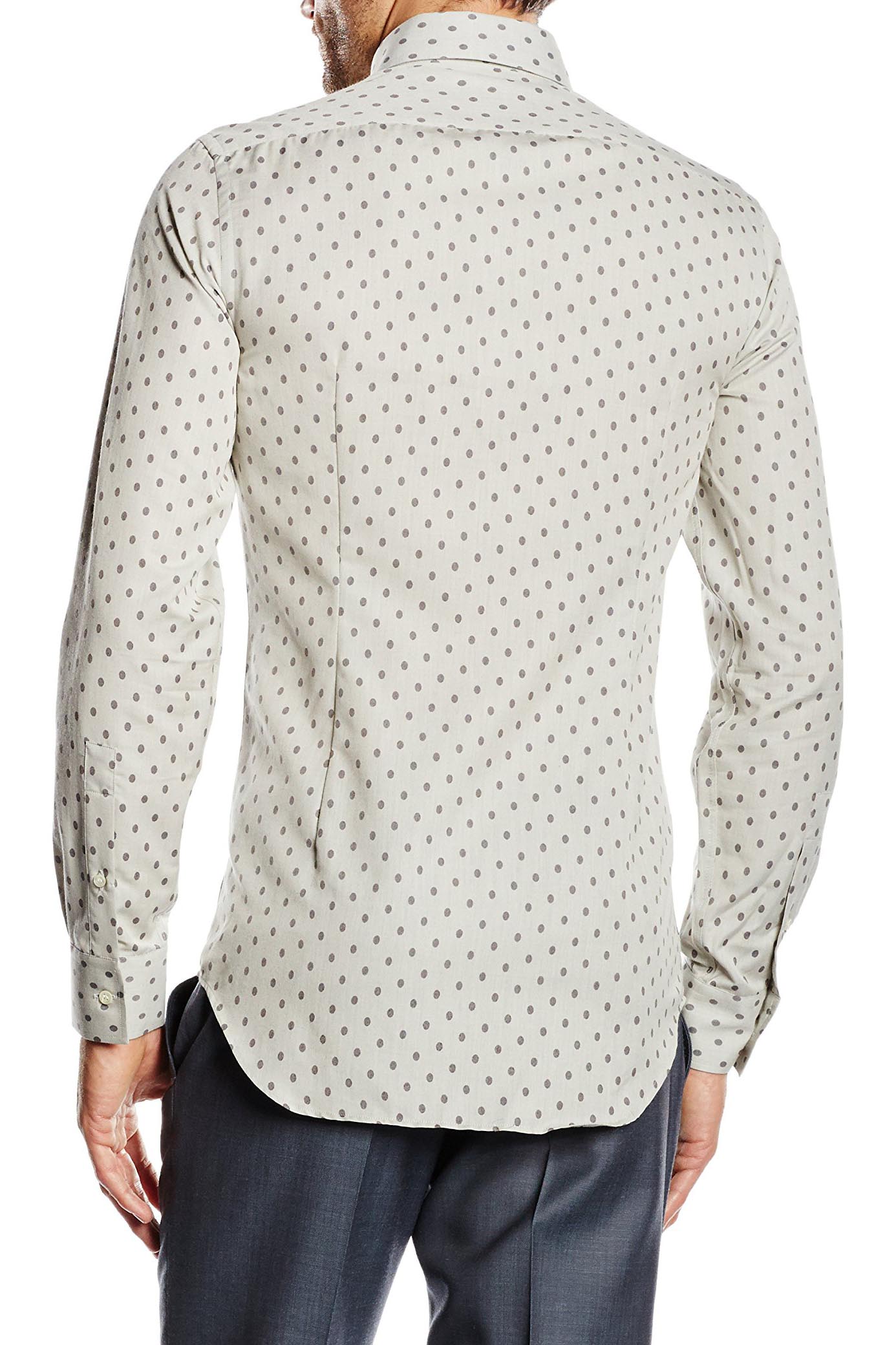 Camicia da uomo slim fit con bottoni e collo alto V 1969 Italia SBD11