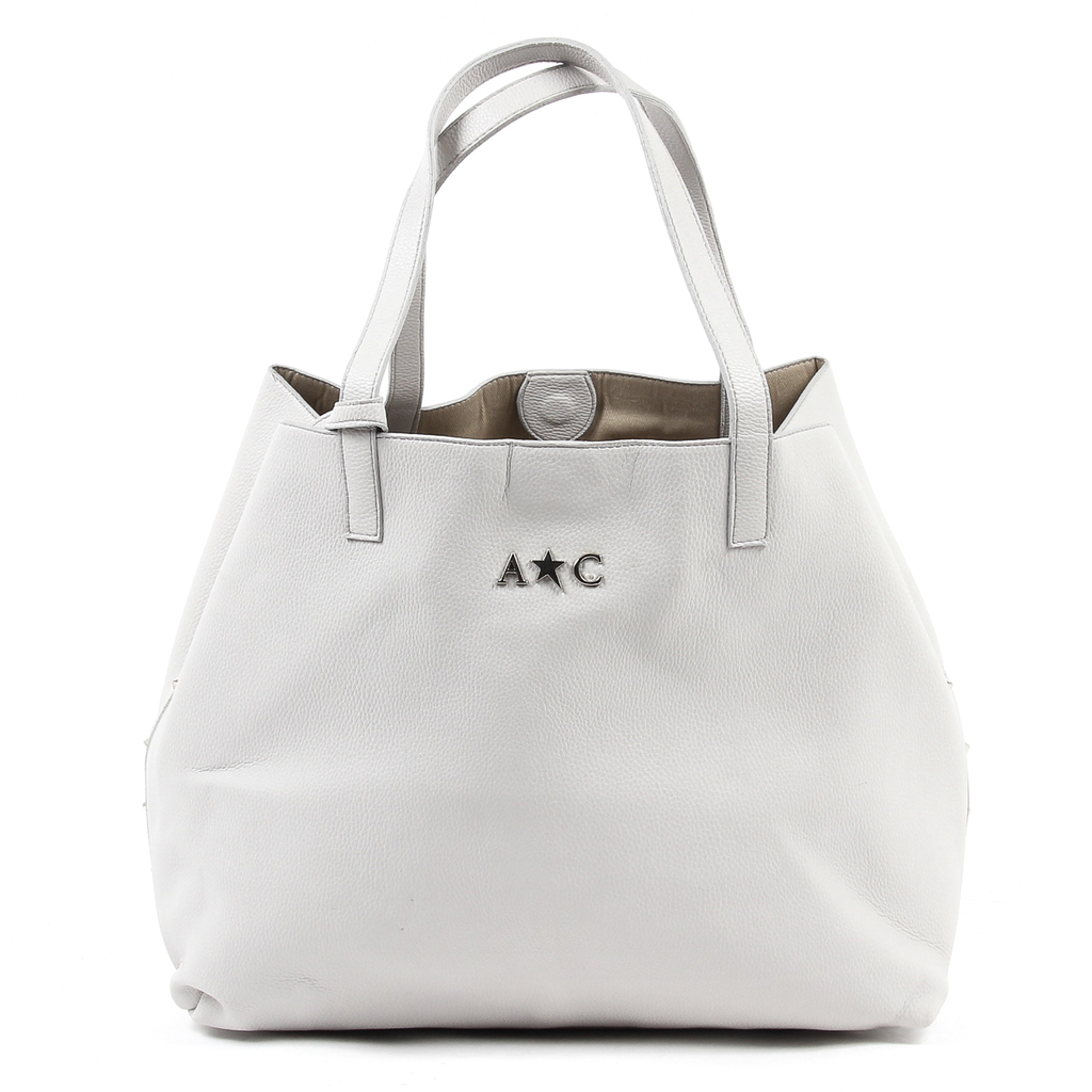 Borsa a mano da donna Andrew Charles grigio chiaro RACHEL