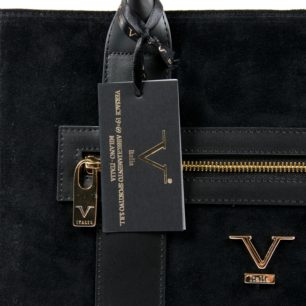 V 1969 Italia Borsa da donna nera in tela