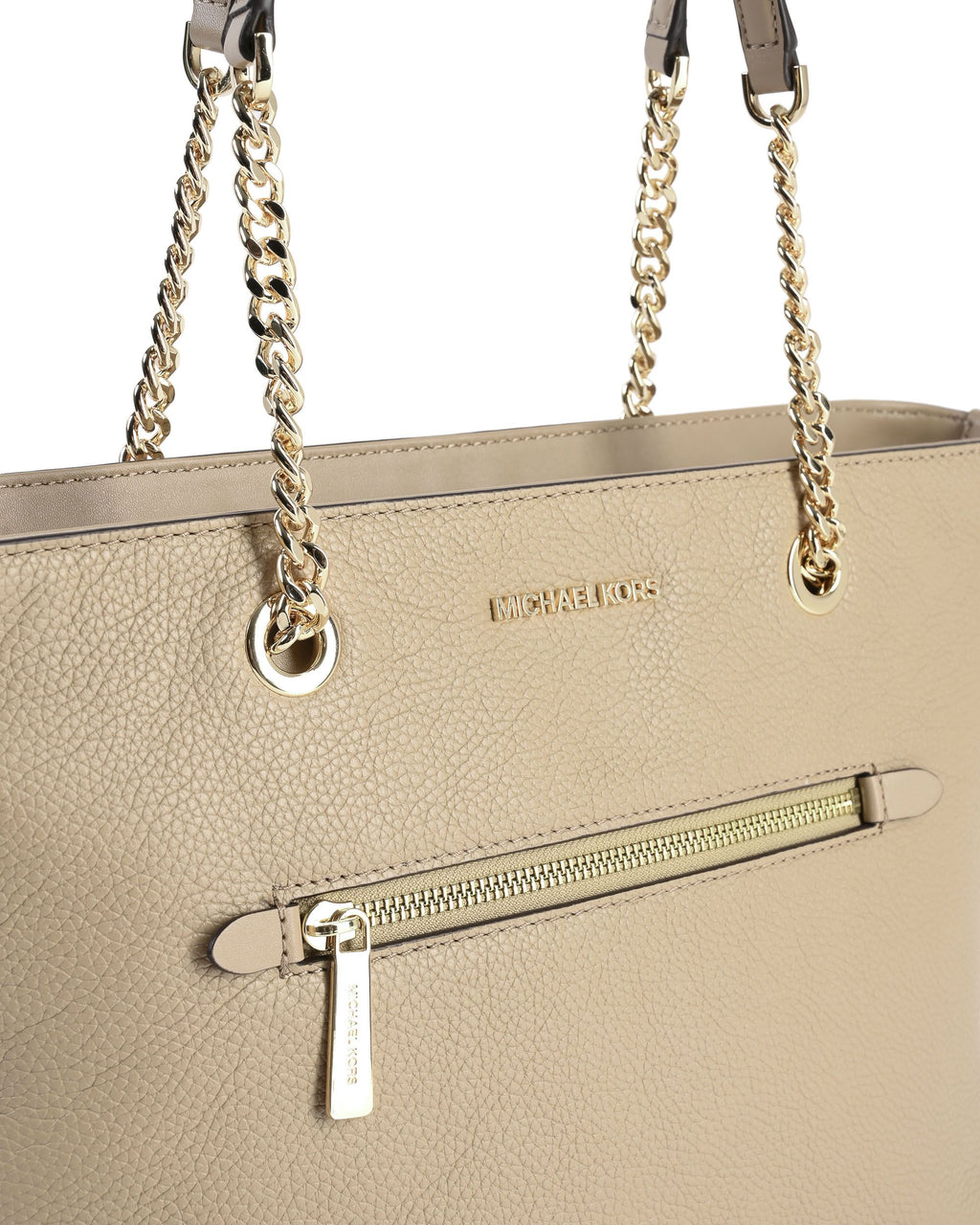 Borsa tote con catena e cerniera frontale di medie dimensioni Michael Kors 35F2GTTT2L CAMMELLO