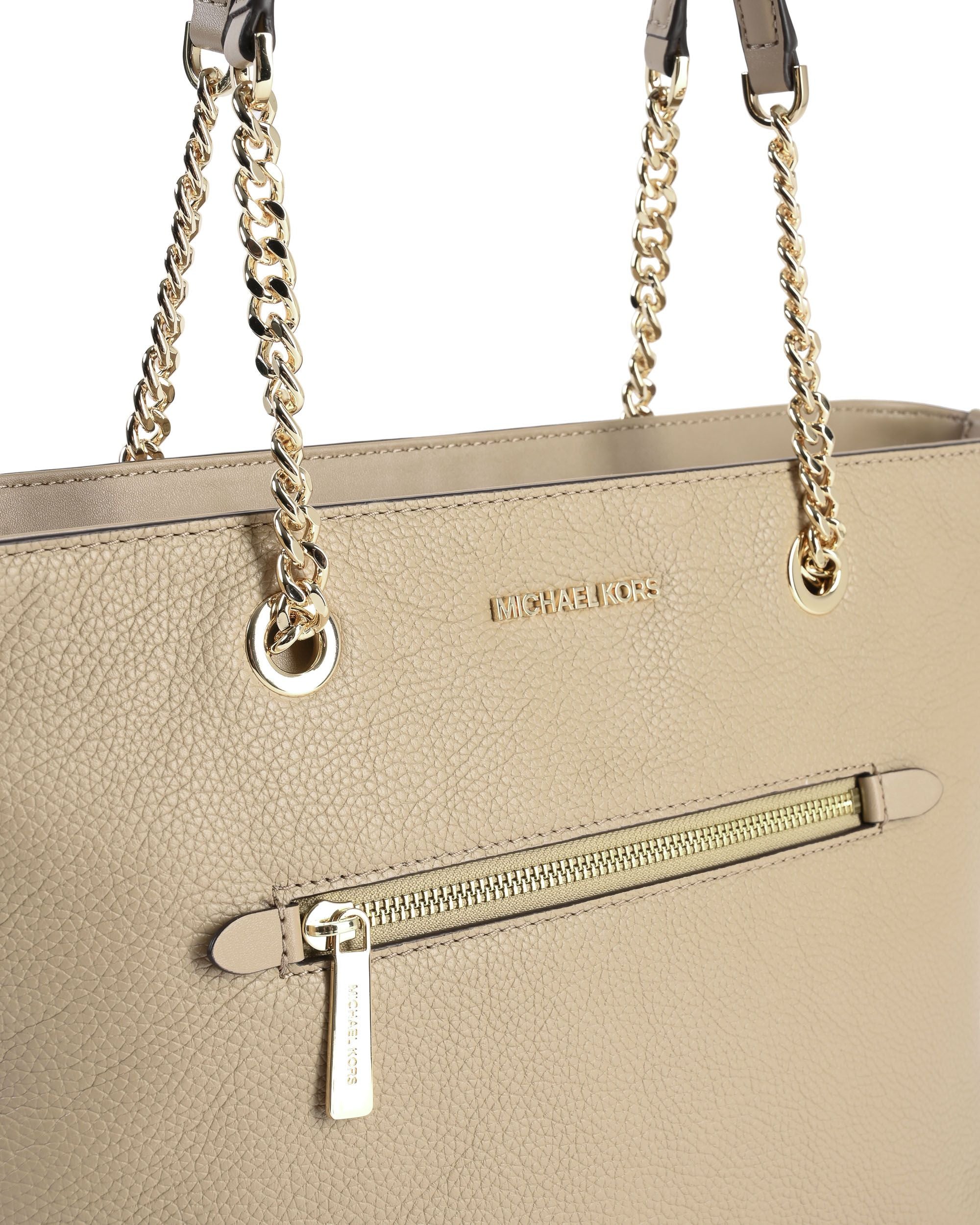 Borsa tote con catena e cerniera frontale di medie dimensioni Michael Kors 35F2GTTT2L CAMMELLO