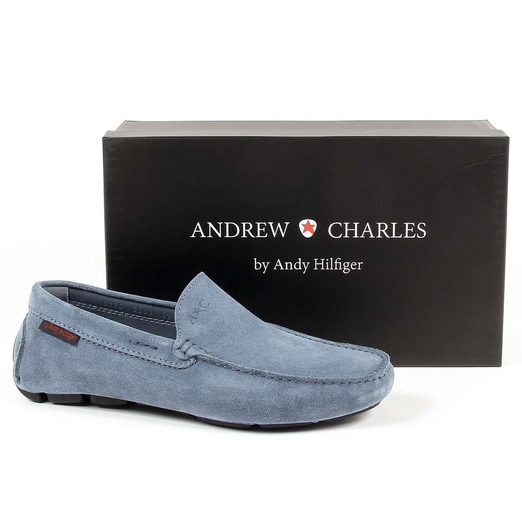 Mocassini da uomo Andrew Charles blu TRON