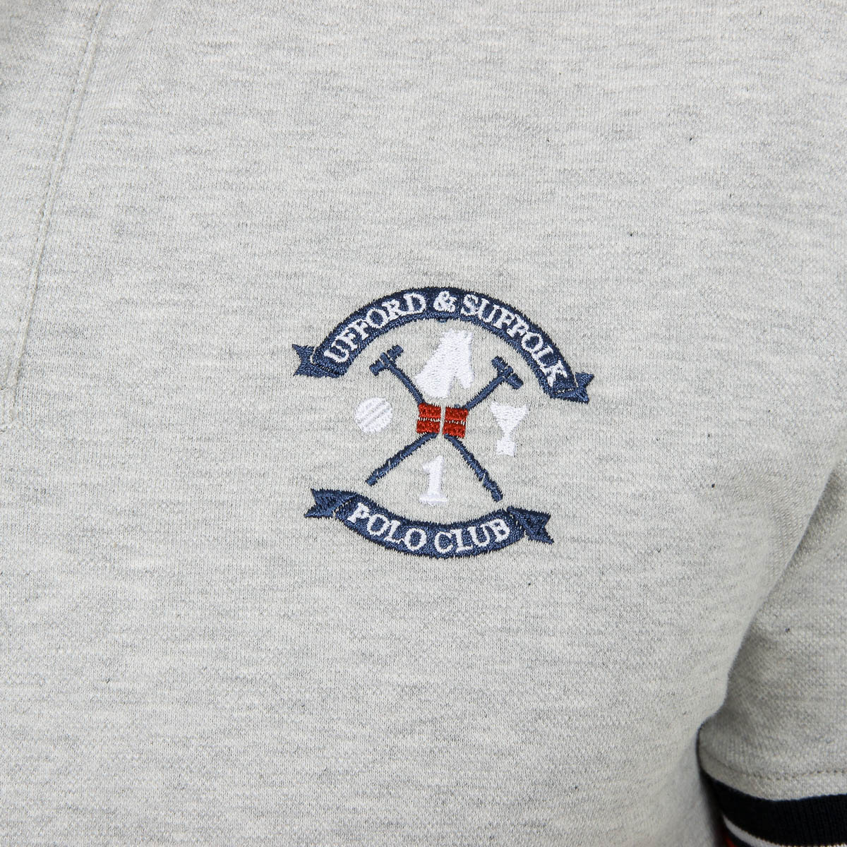 Polo da uomo a maniche corte Ufford & Suffolk Polo Club Grigia PAKO
