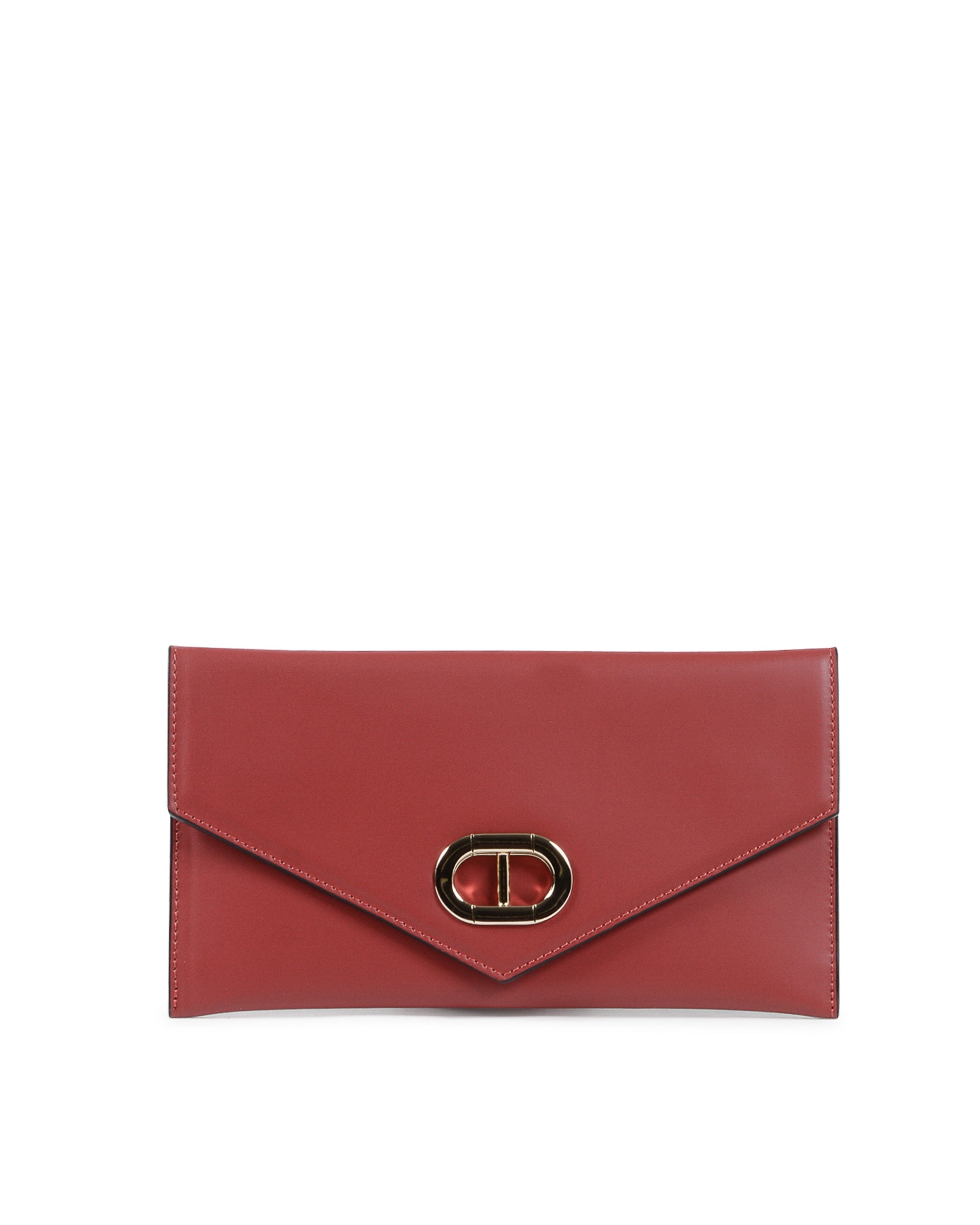 Pochette in pelle a busta - Rubino