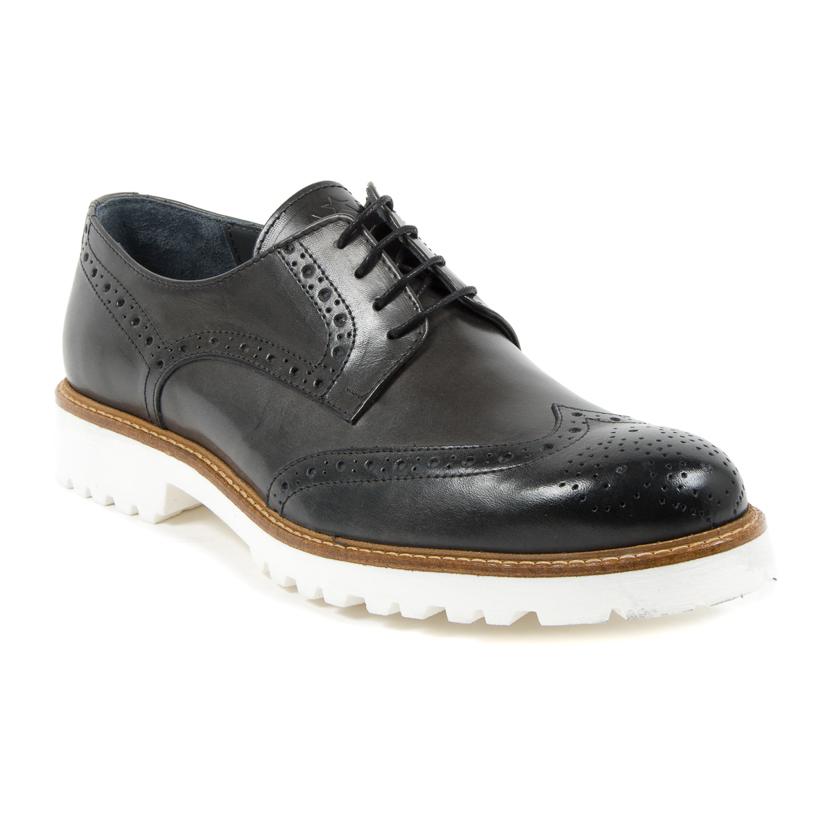 Andrew Charles Scarpe Brogue da uomo grigio scuro EDWIN