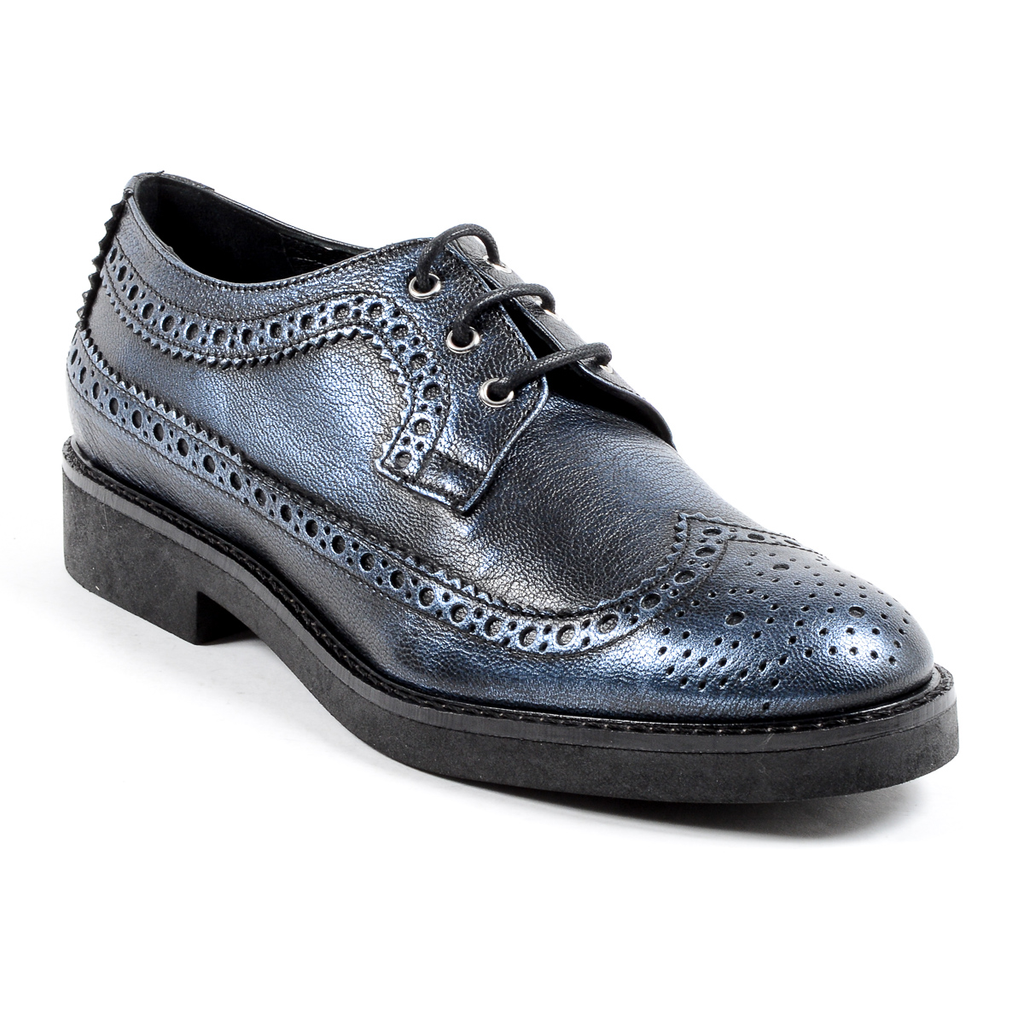 V 1969 Italia Scarpa Brogue Donna Blu TRENTO
