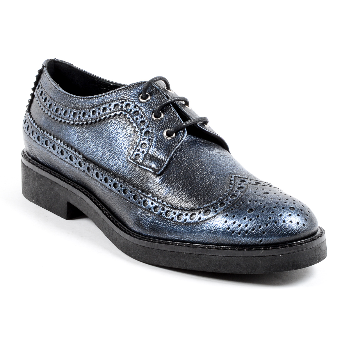 V 1969 Italia Scarpa Brogue Donna Blu TRENTO