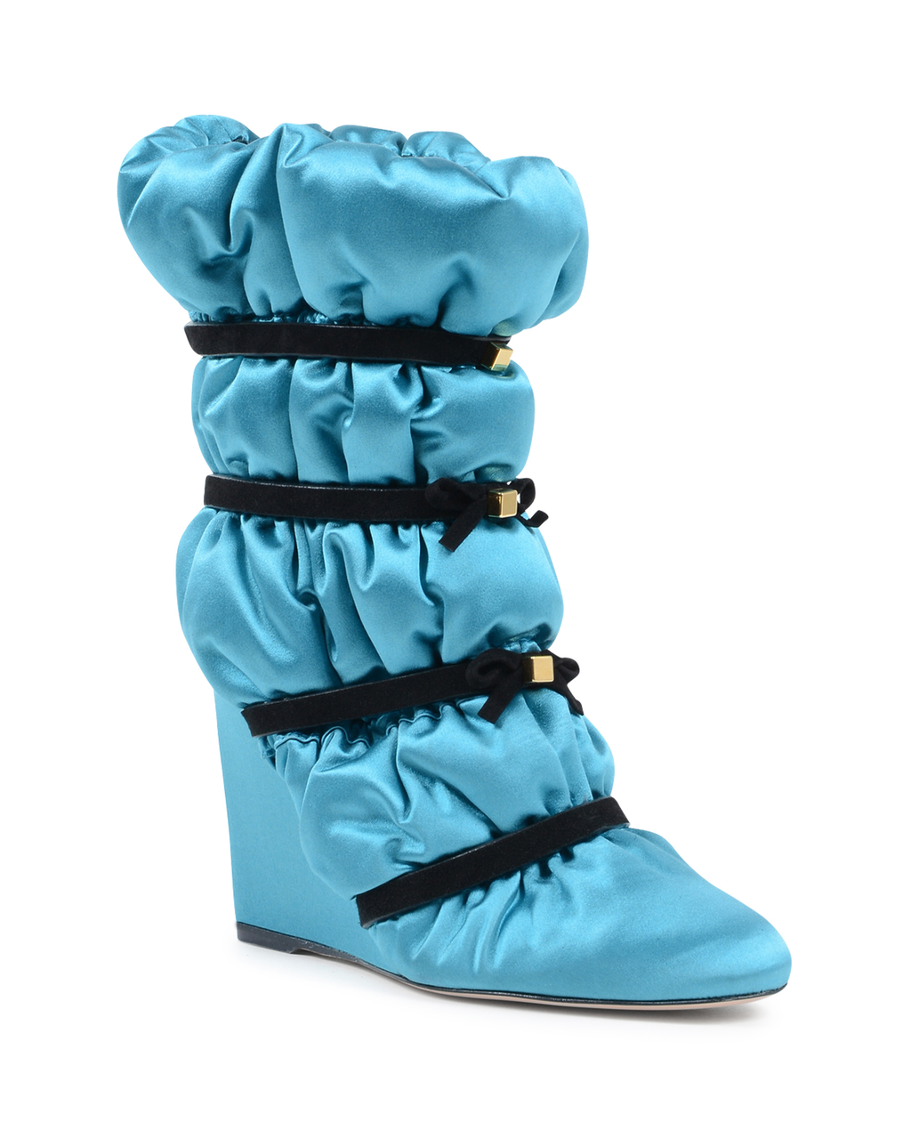 Stivale corto da donna Stuart Weitzman azzurro DUVET