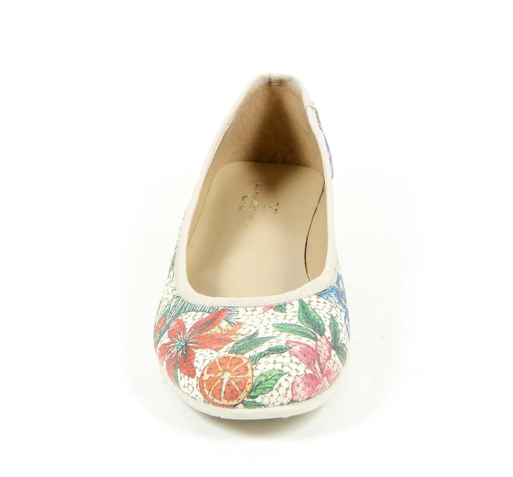 V 1969 Italia Ballerina da donna E08 TESSUTO FIORI