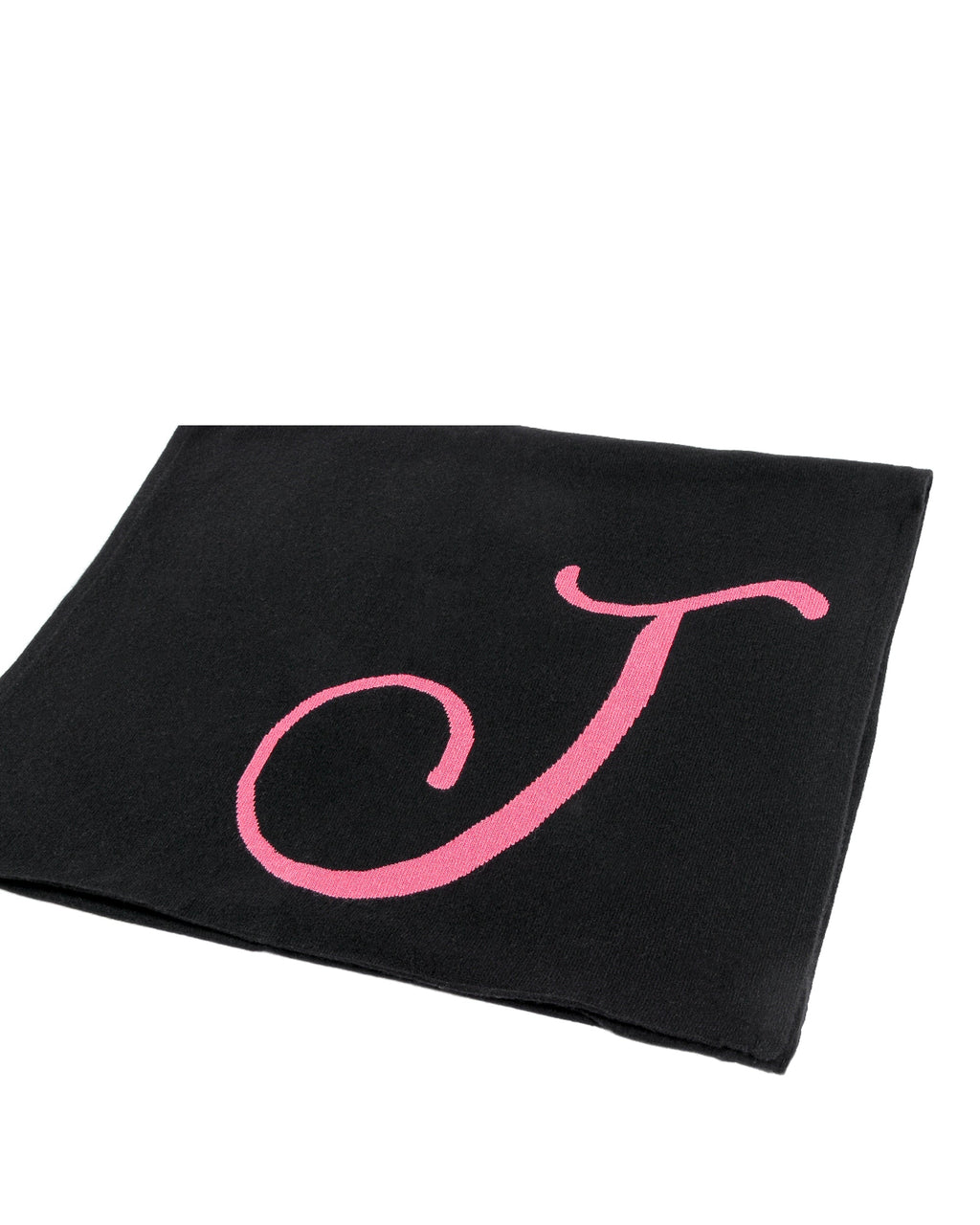 Sciarpa in cashmere con monogramma - Nero
