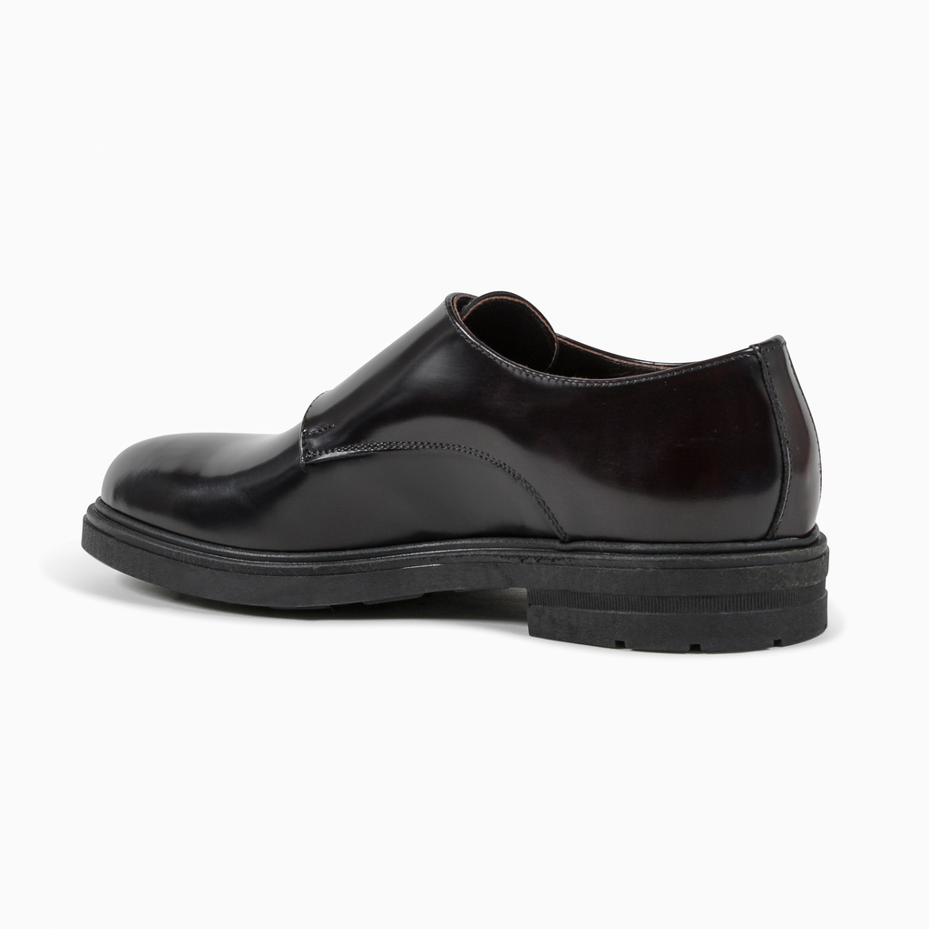 19V69 Italia Mens Double Buckle Shoe Bordeaux 1210 P ABRASIVATO BORDEAUX