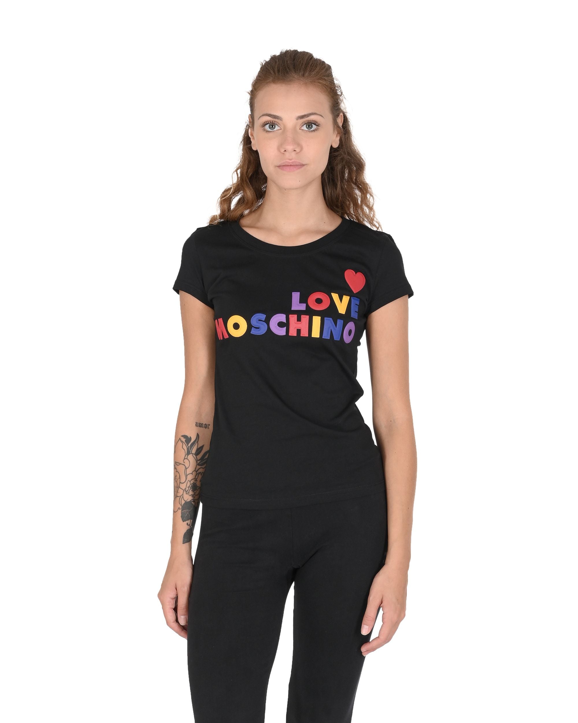 T-shirt da donna Love Moschino W 4 B19 5B M 4083 C74 NERO
