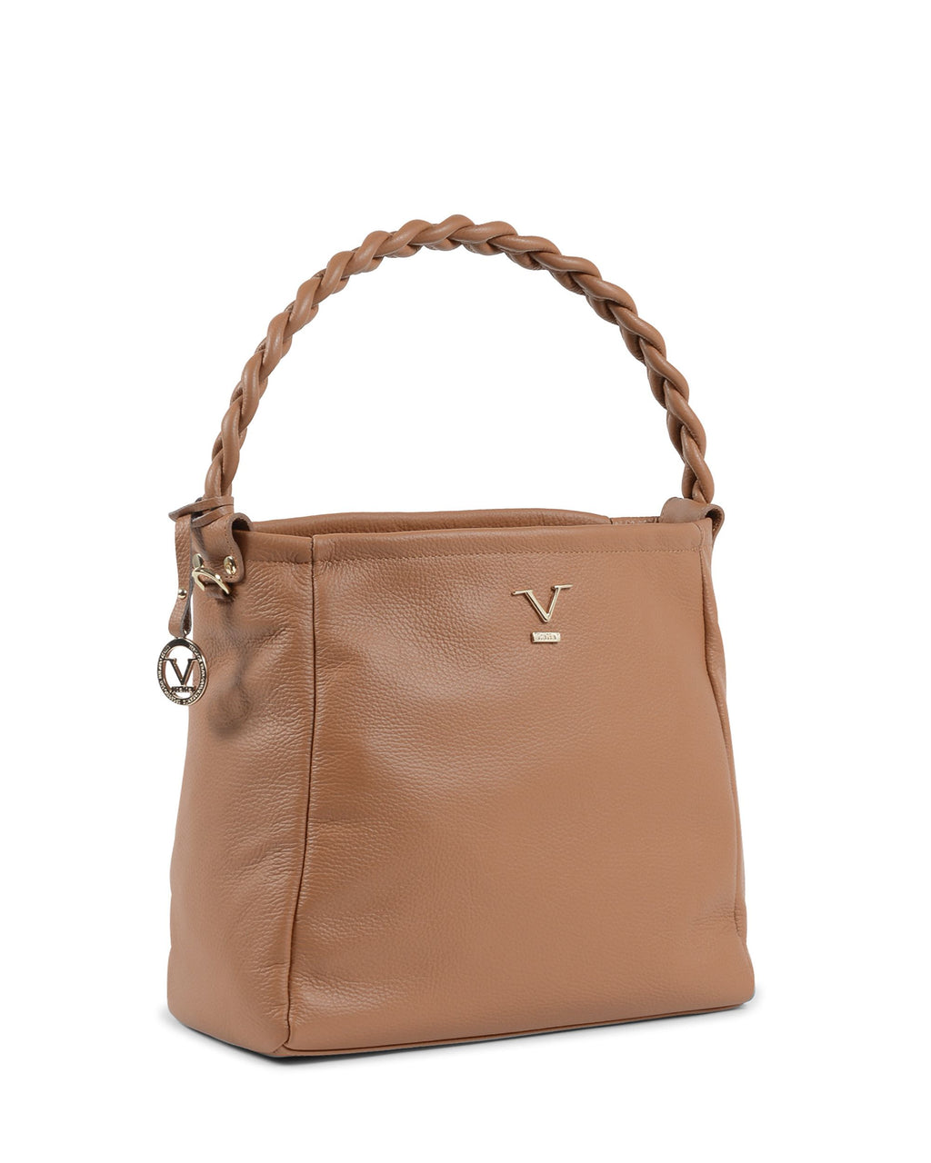 Borsa da donna V Italia Marrone chiaro VE1633 DOLLARO CUOIO