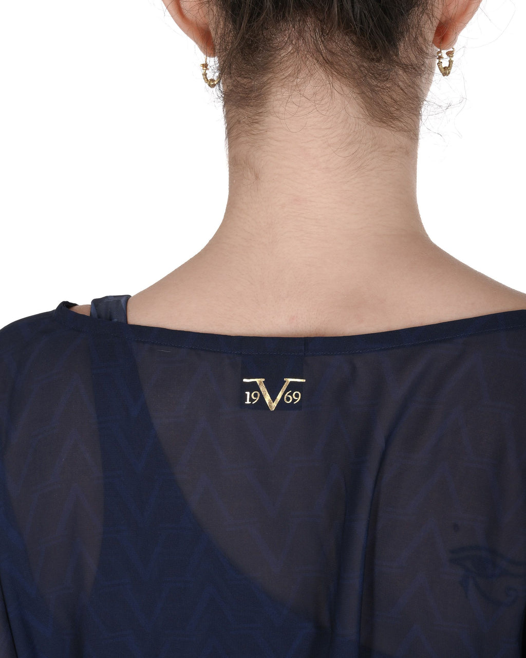 19V69 Italia Costume da bagno da donna in chiffon Caftano VSC1WCU03 NAVY