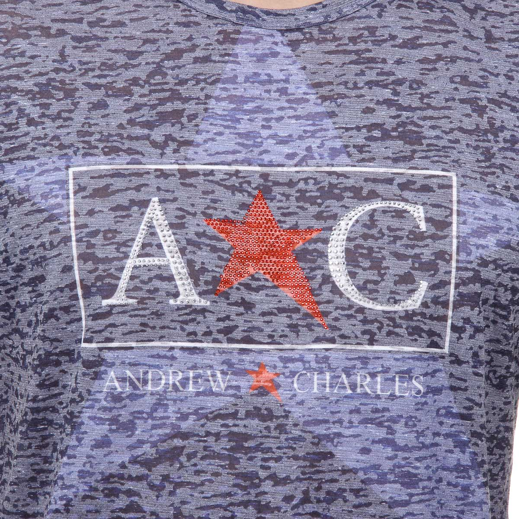 Andrew Charles T-shirt da uomo a maniche corte con scollo rotondo blu LEVI