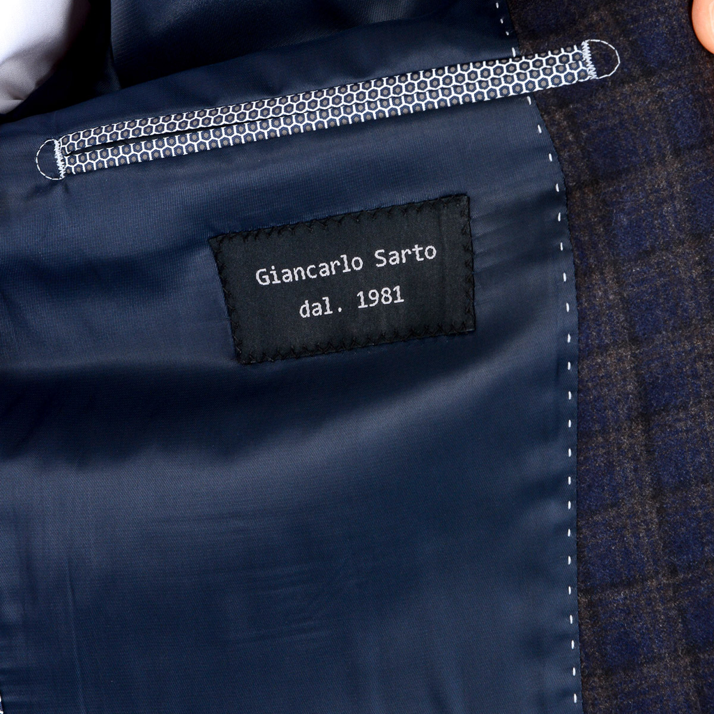 Giacca da uomo Giancarlo Sarto maniche lunghe blu scuro