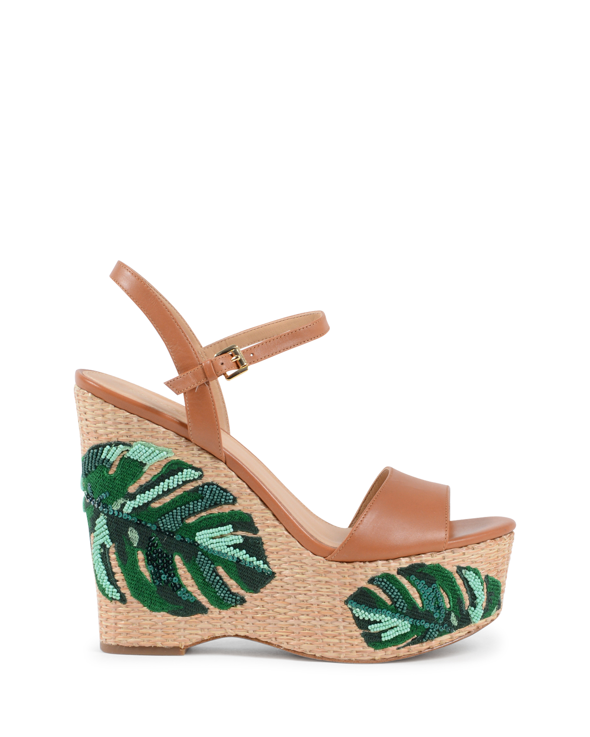 Sandalo con zeppa da donna Michael Kors marrone FISHER