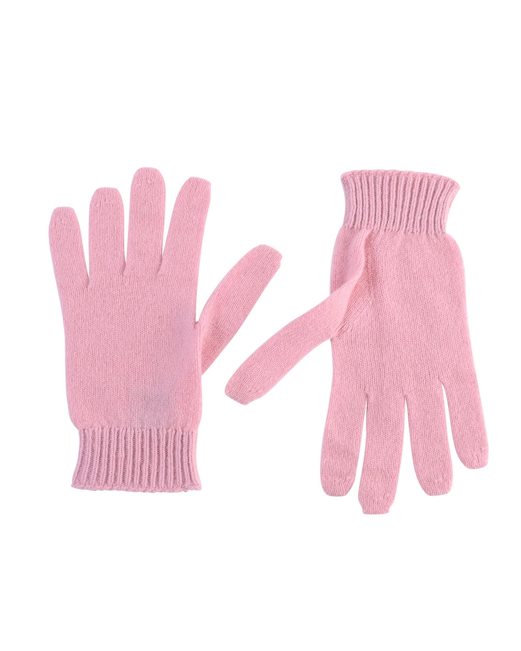 Guanti corti da donna in cashmere Crown of Edinburgh COE 001 ROSA CONTORNO