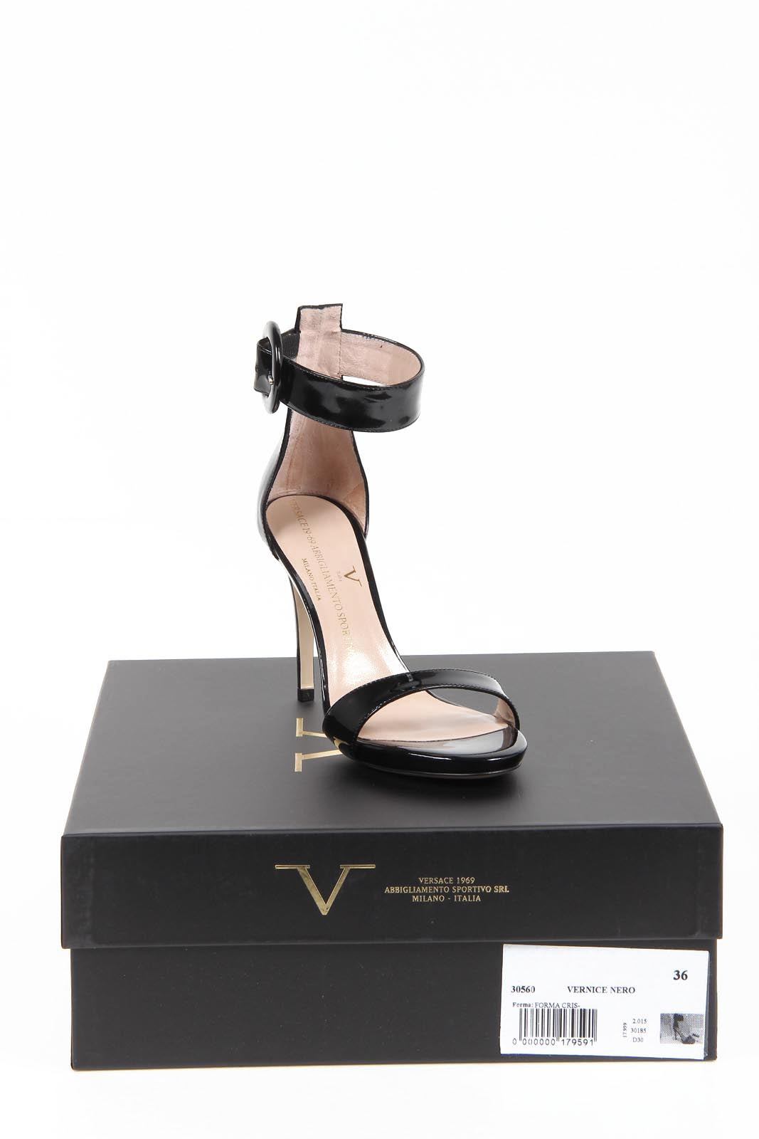 V 1969 Italia Sandalo da donna 30560 VERNICE NERO