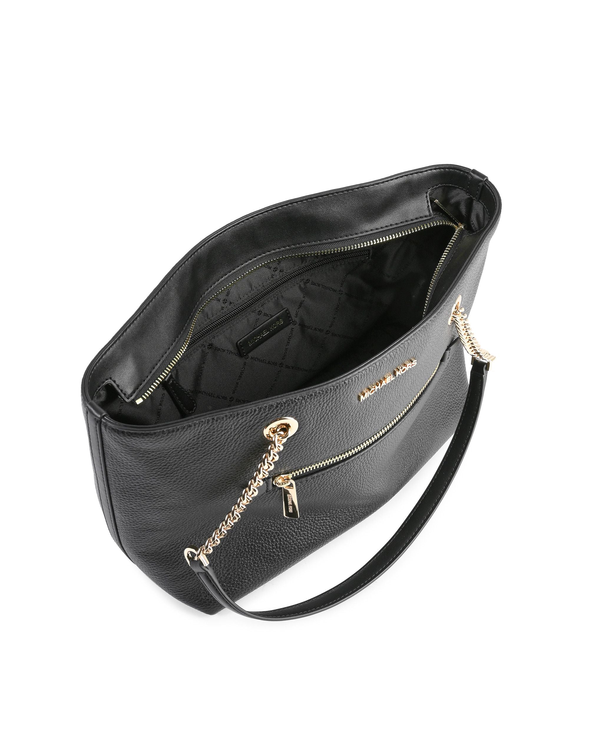 Borsa tote media con cerniera frontale e catena Michael Kors 35F2GTTT2L NERA