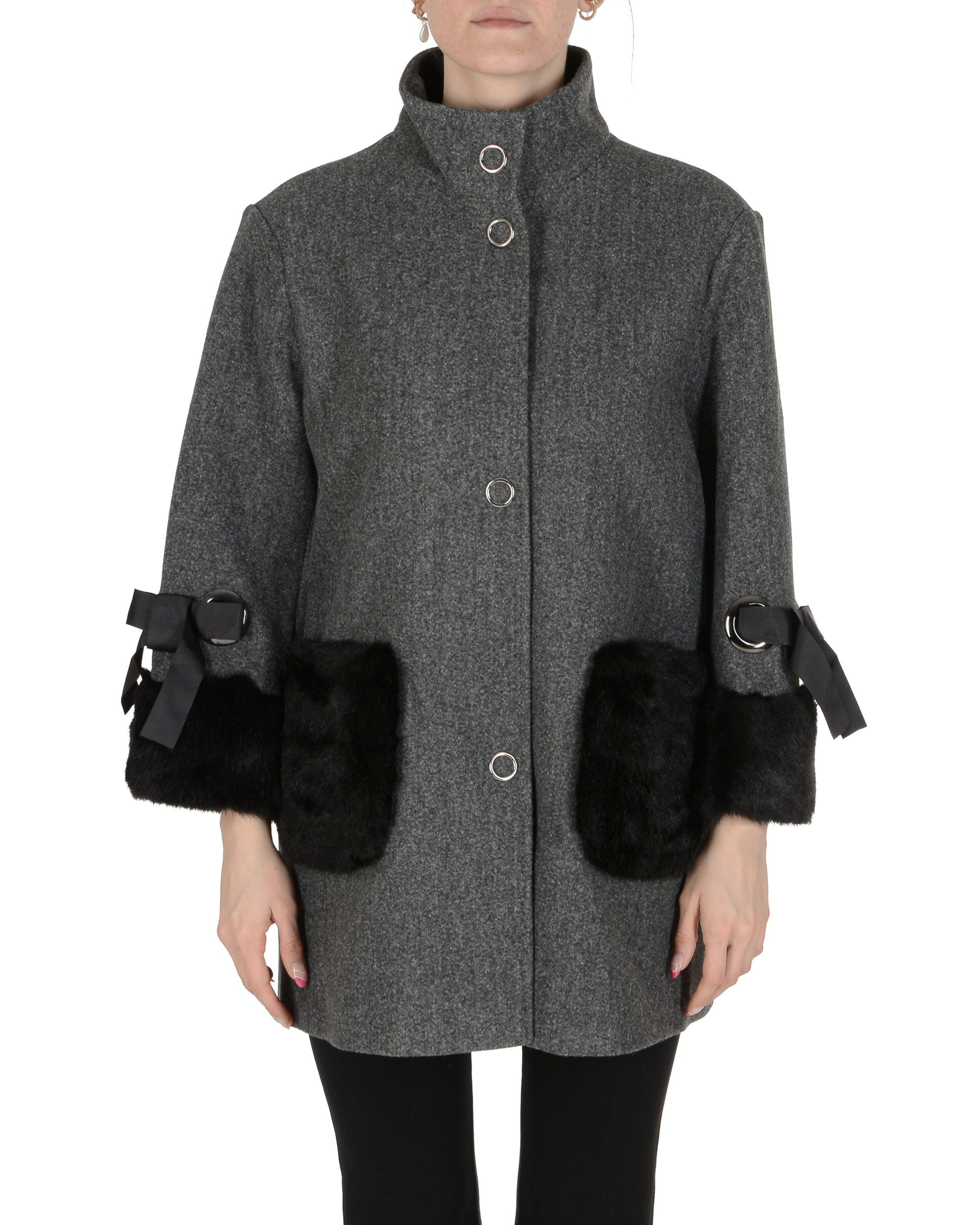 19V69 Italia Cappotto Donna Grigio Scuro MIMI GRIGIO SCURO