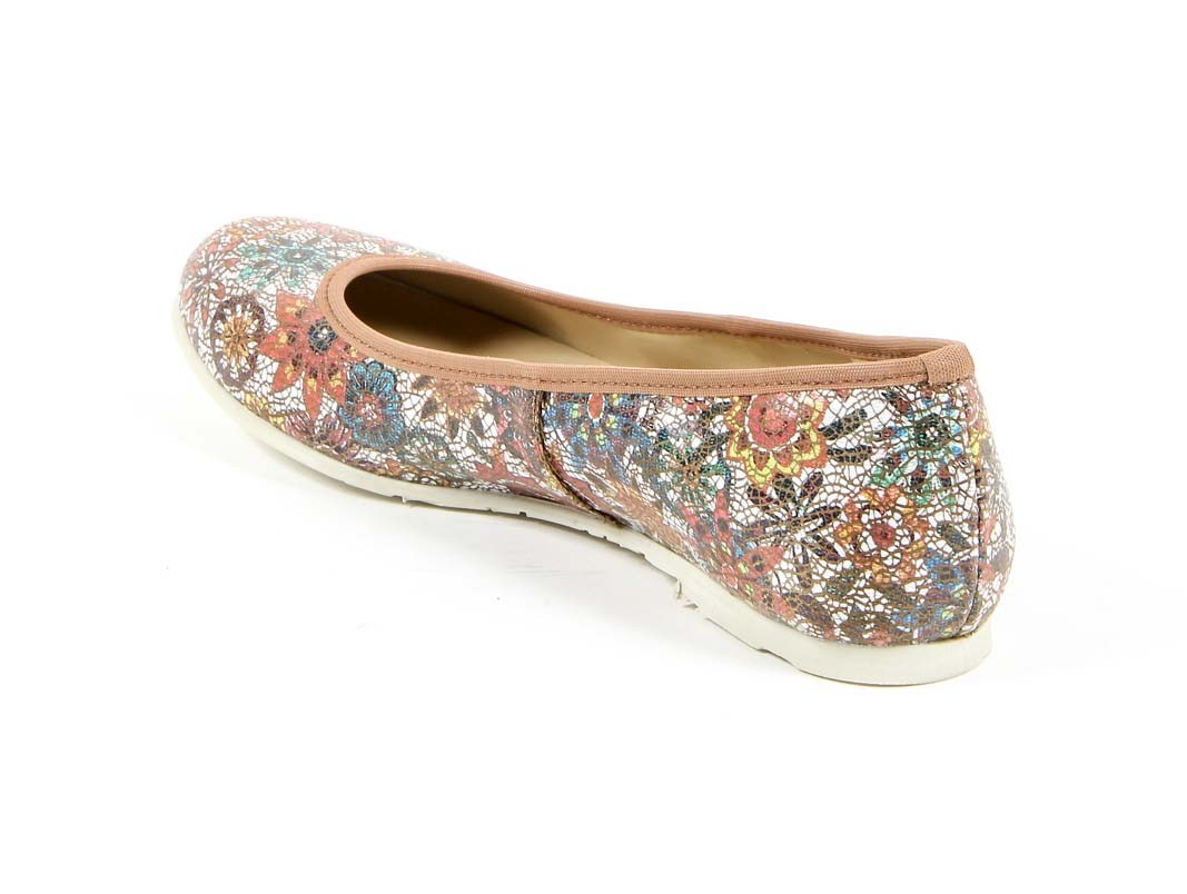 V 1969 Italia Ballerina da donna E08 FIORE CUOIO