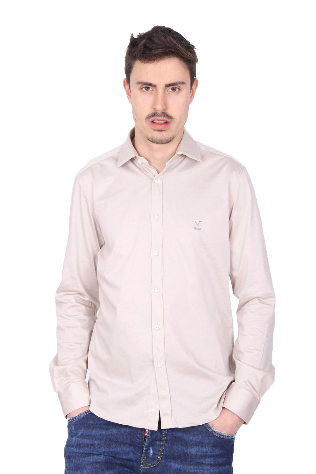 V 1969 Italia maglia da uomo a maniche lunghe Paris Jersey Beige