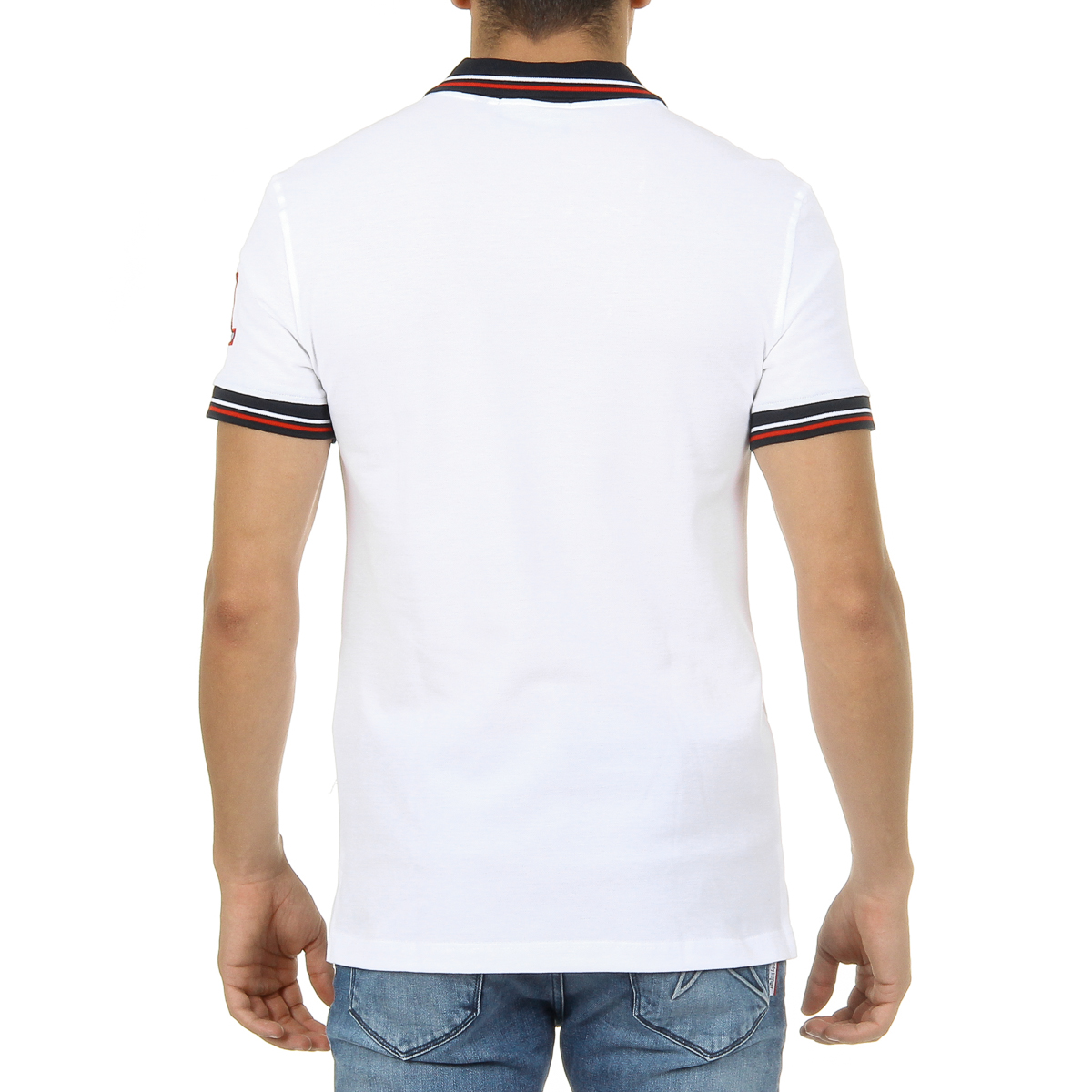 Polo da uomo a maniche corte Ufford & Suffolk Polo Club, colore bianco APACHE