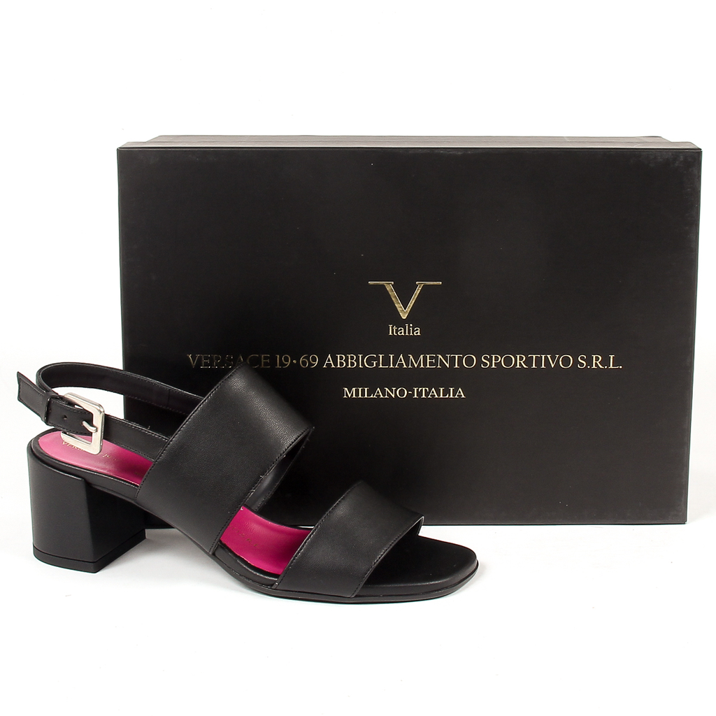V 1969 Italia Sandalo Donna Nero SALMA