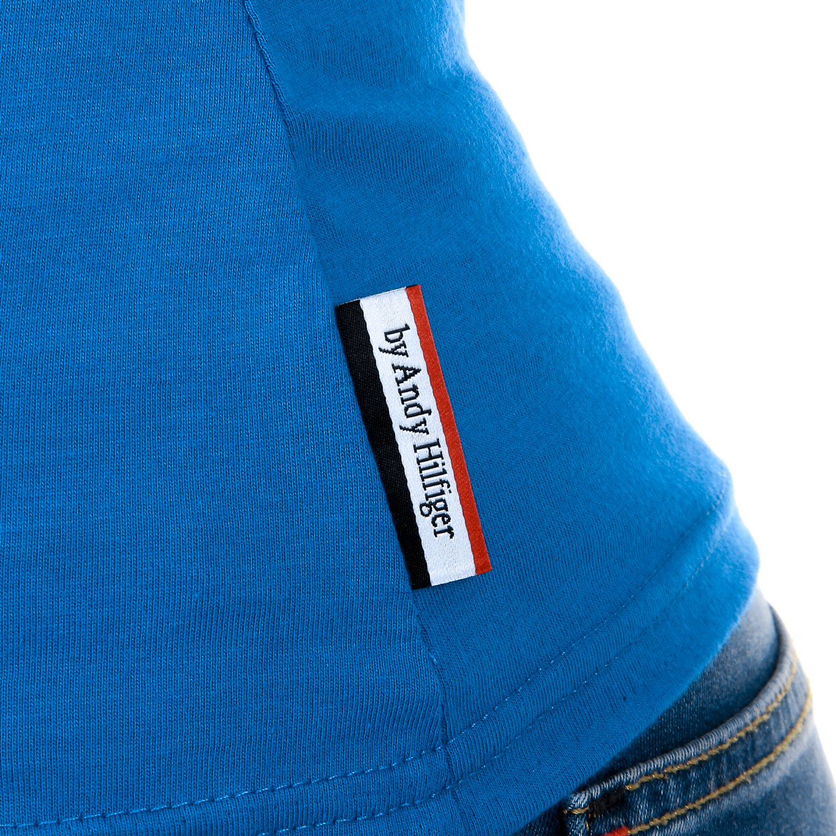 Andrew Charles Maglietta da donna a maniche corte con scollo rotondo blu TARANA