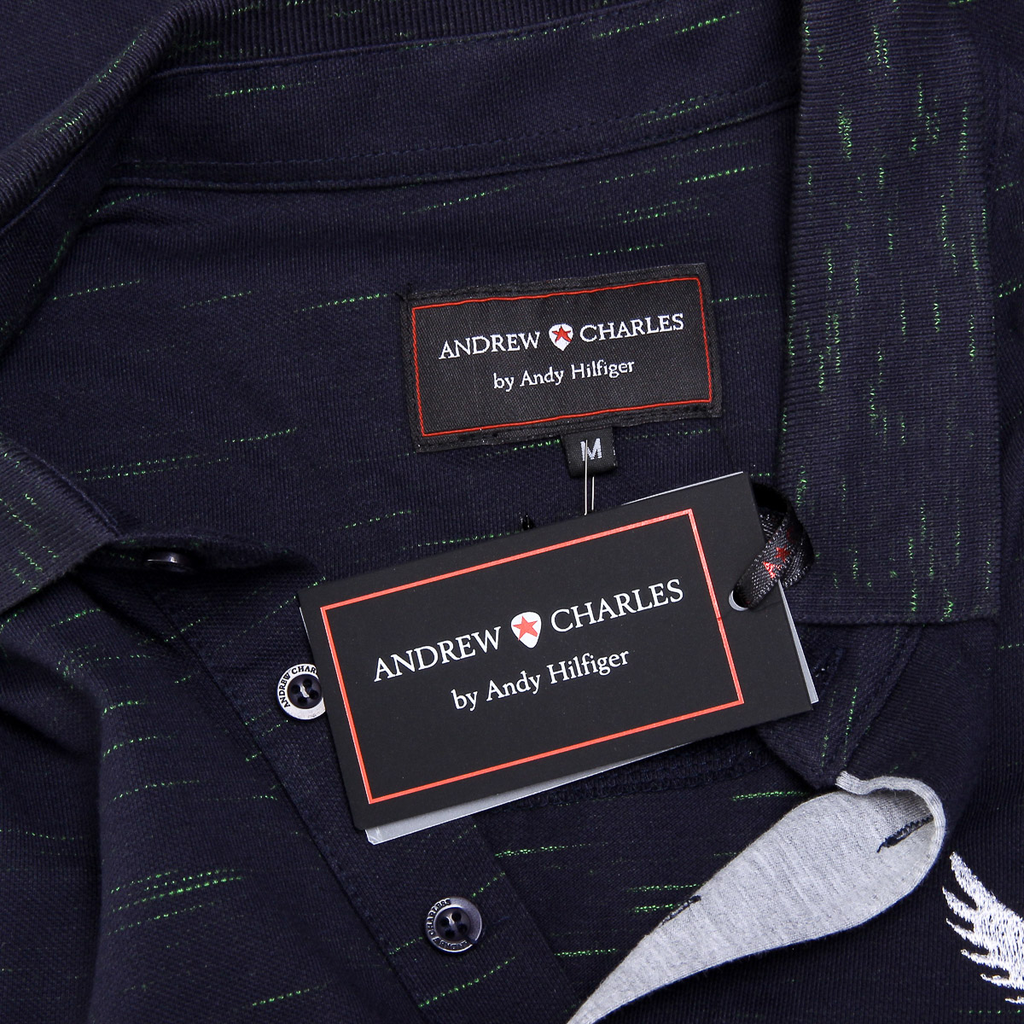 Andrew Charles Polo da uomo a maniche corte blu scuro THOMAS