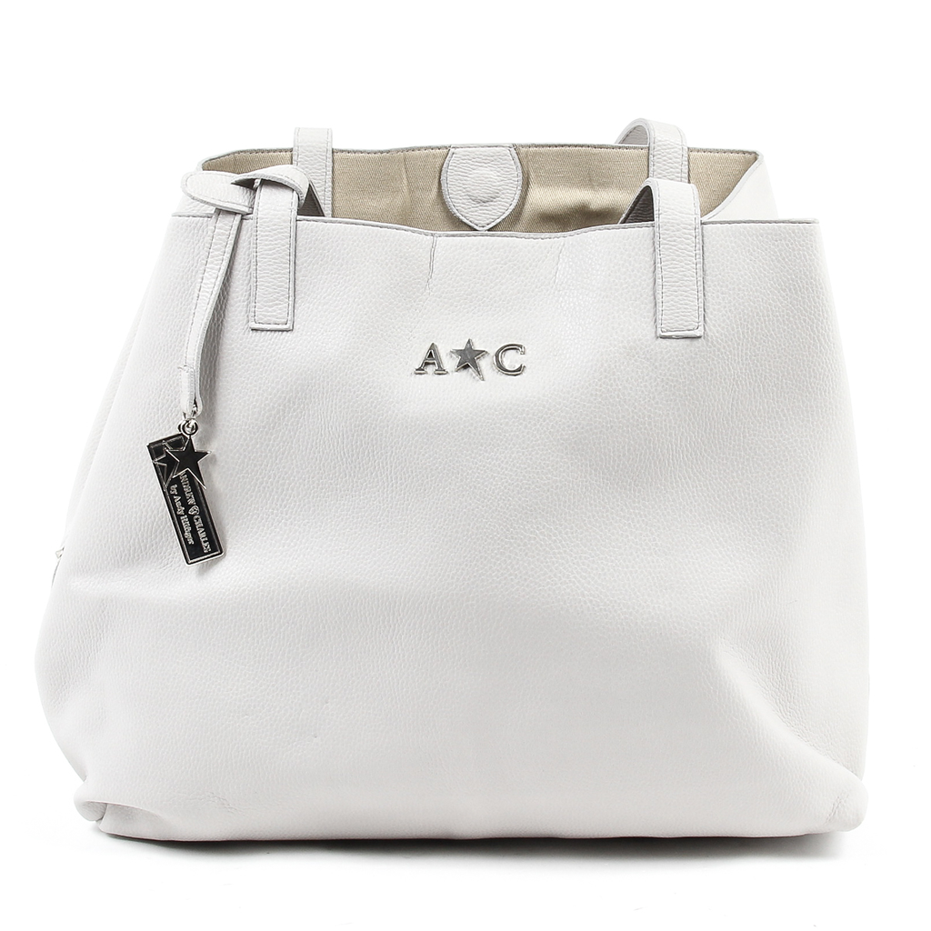 Borsa a mano da donna Andrew Charles grigio chiaro RACHEL