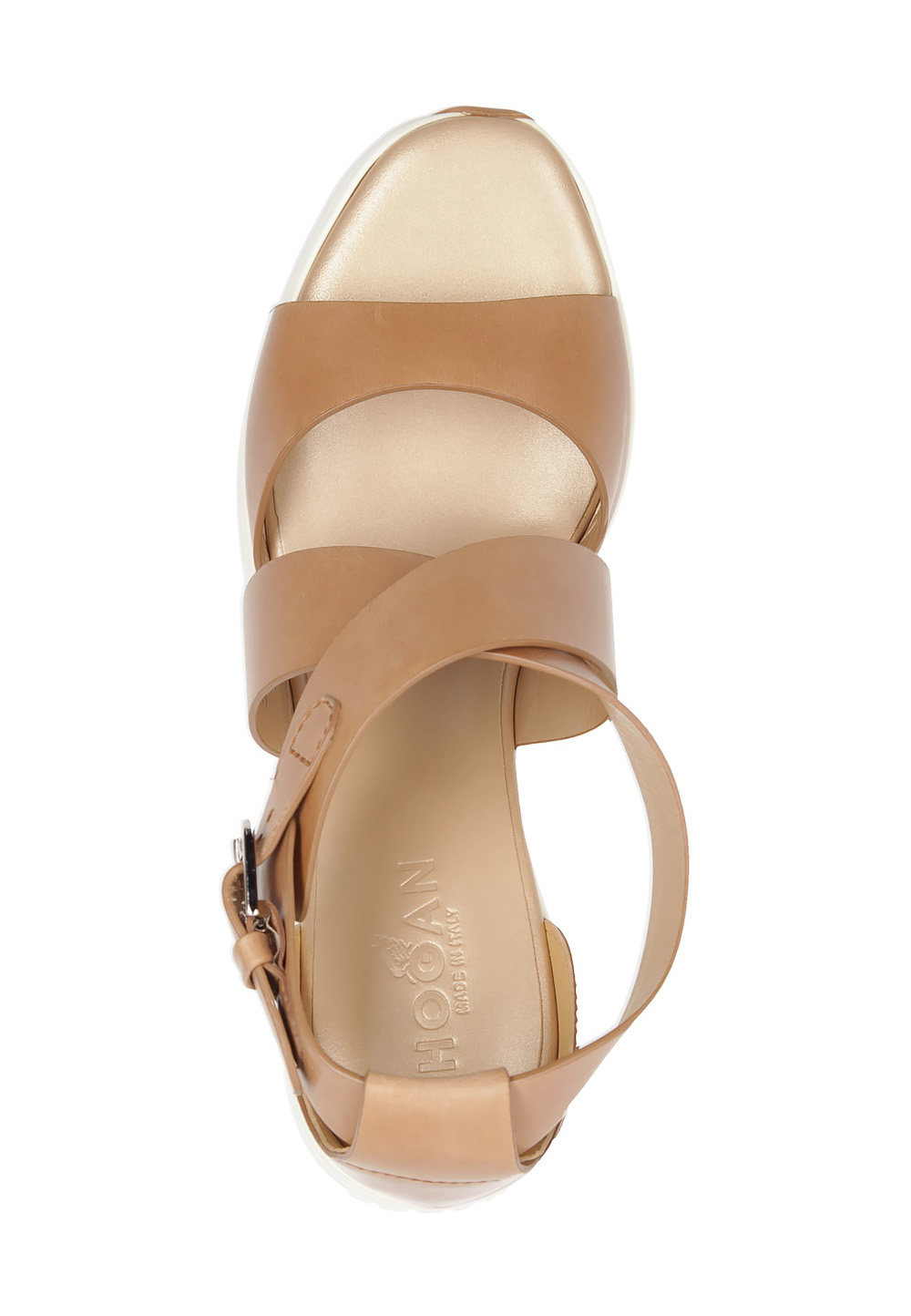 Hogan Sandalo con zeppa da donna Beige HXW1460A360DDGIS002