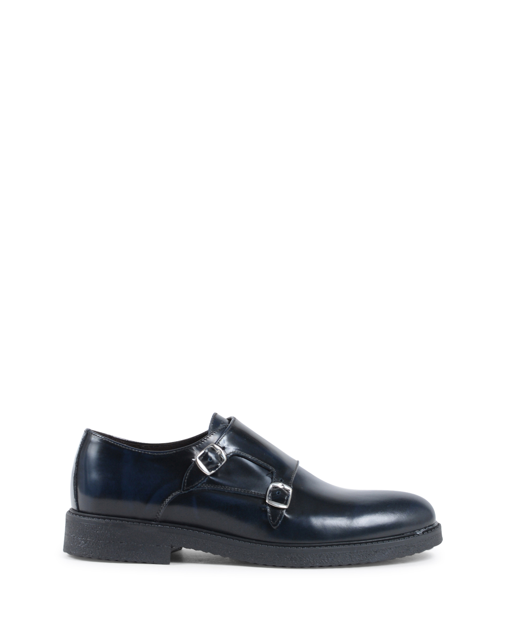 19V69 Italia Mens Double Buckle Shoe Blue 1210 G ABRASIVATO BLUE