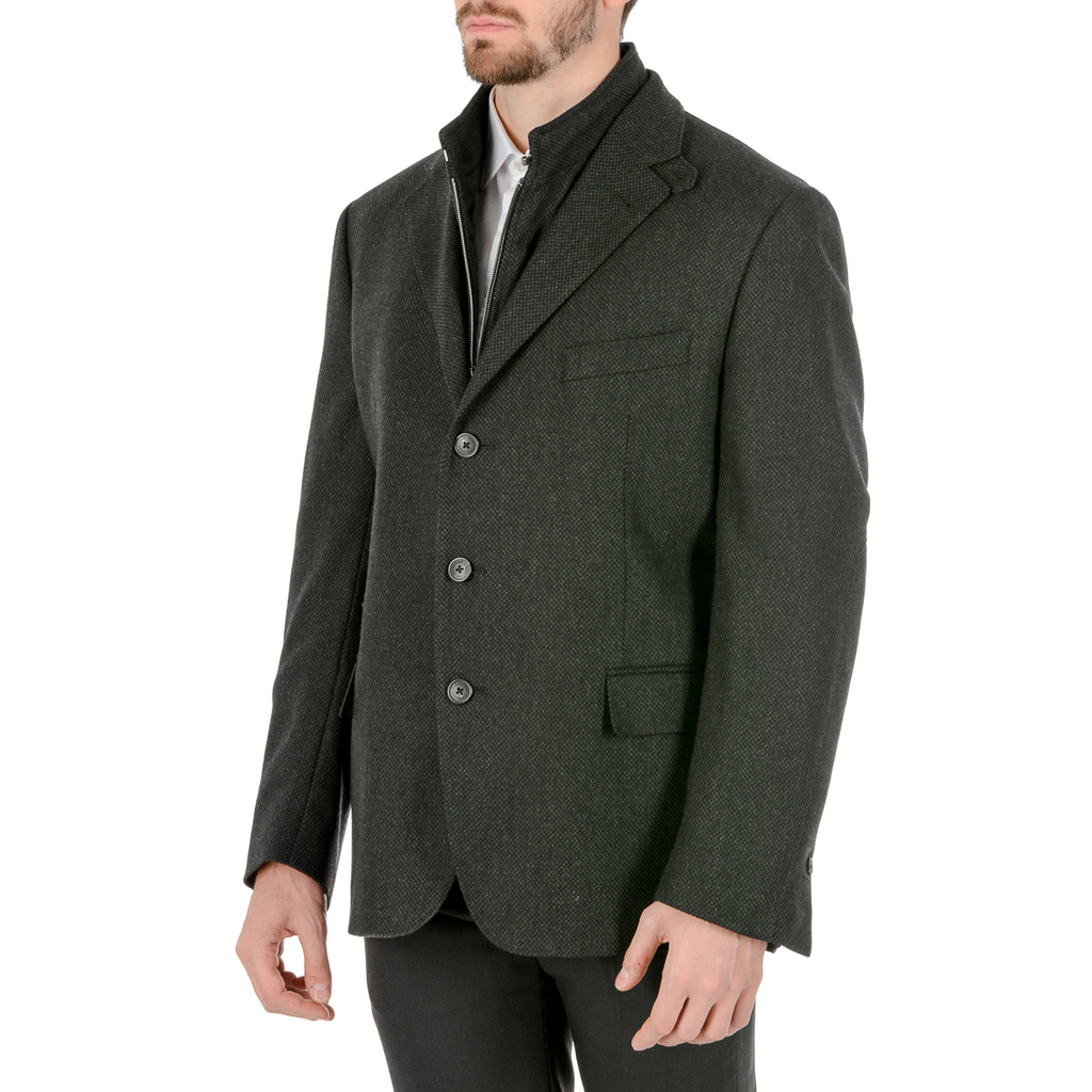 Corneliani Giacca Uomo Maniche Lunghe Grigio Scuro