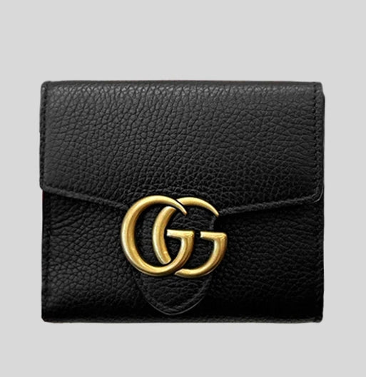 Portafoglio in pelle con logo GG