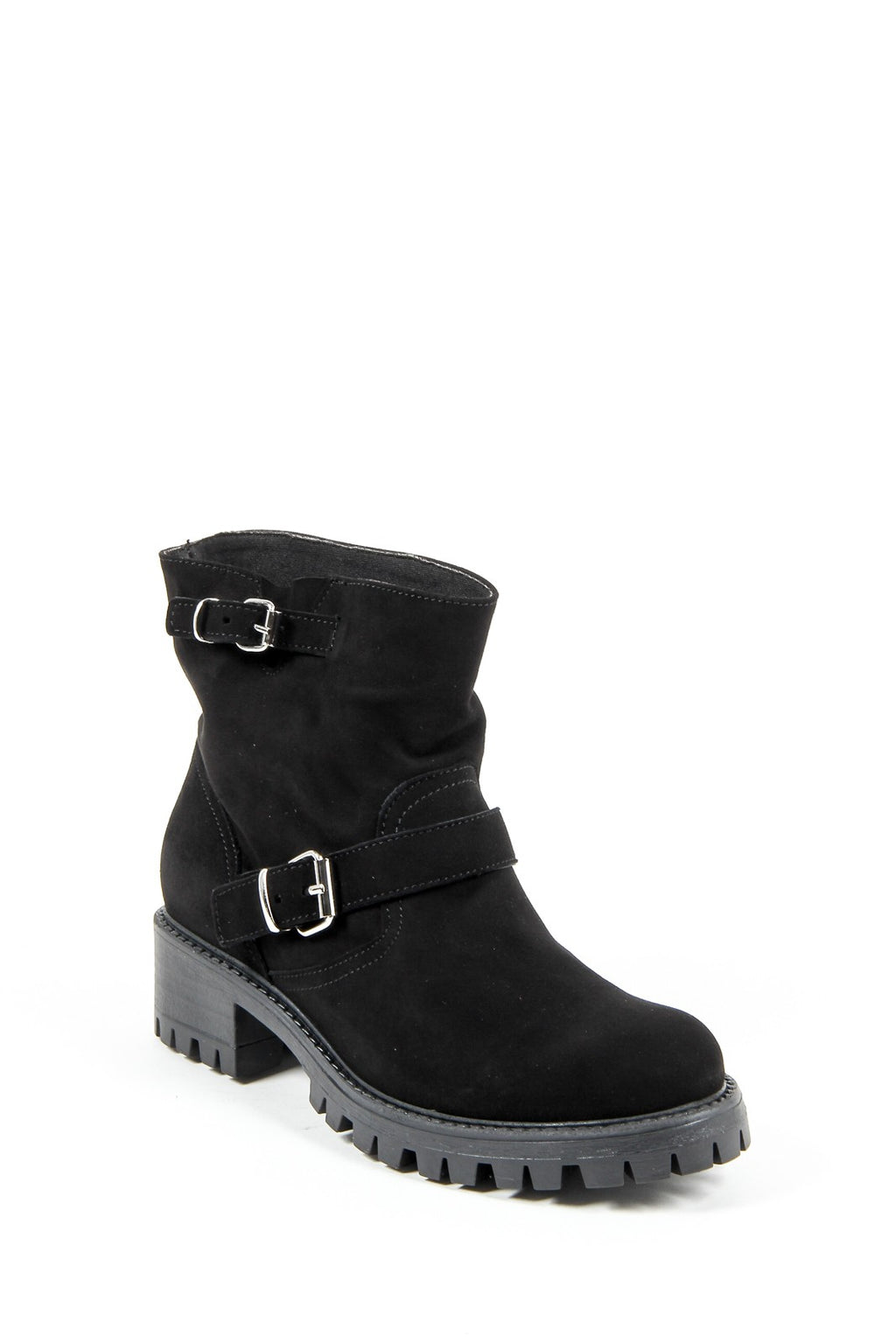 V 1969 Italia Womens Short Boot B1441 CAMOSCIO NERO