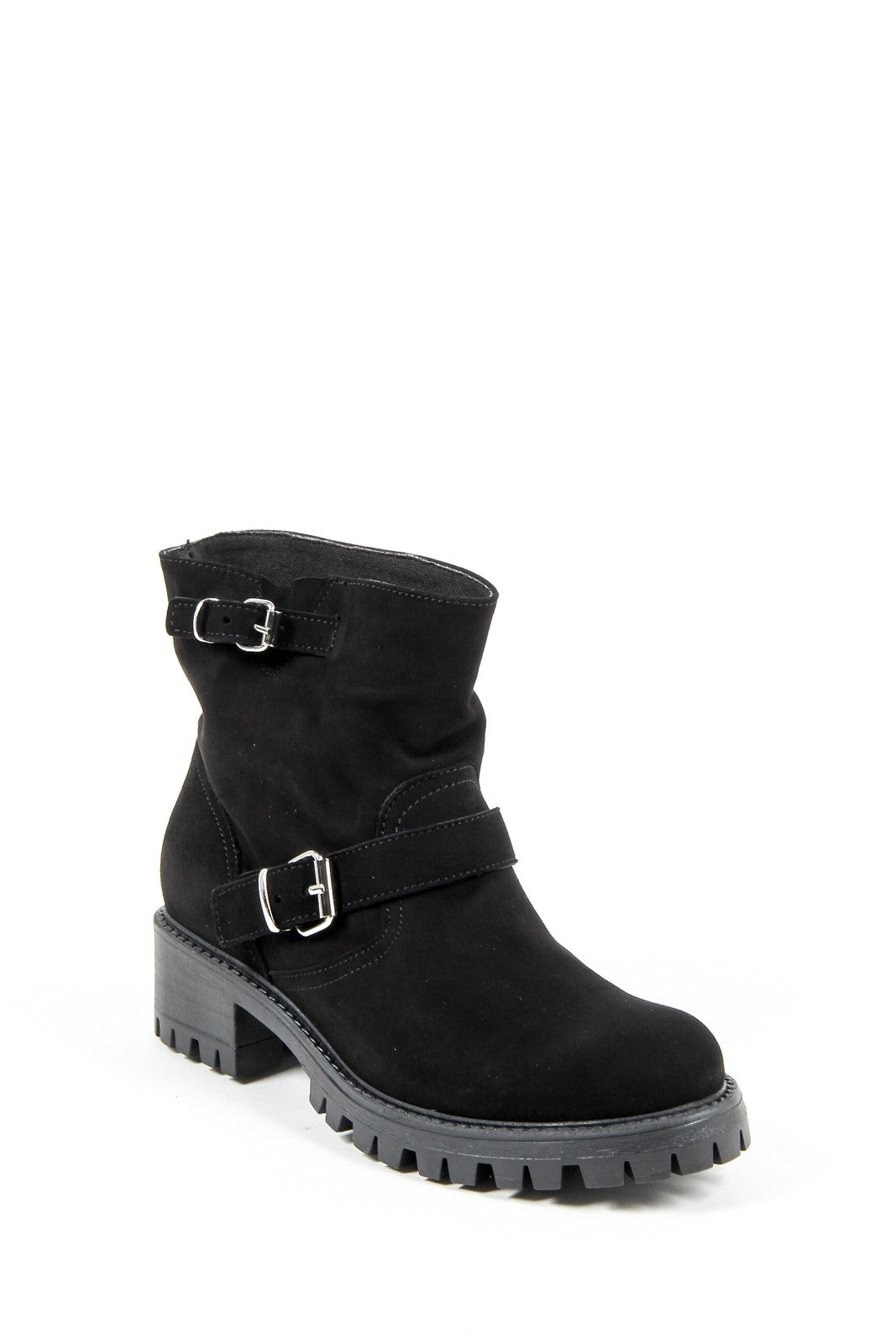 V 1969 Italia Womens Short Boot B1441 CAMOSCIO NERO