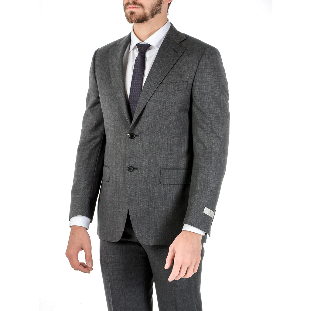 Abito da uomo Canali maniche lunghe grigio scuro