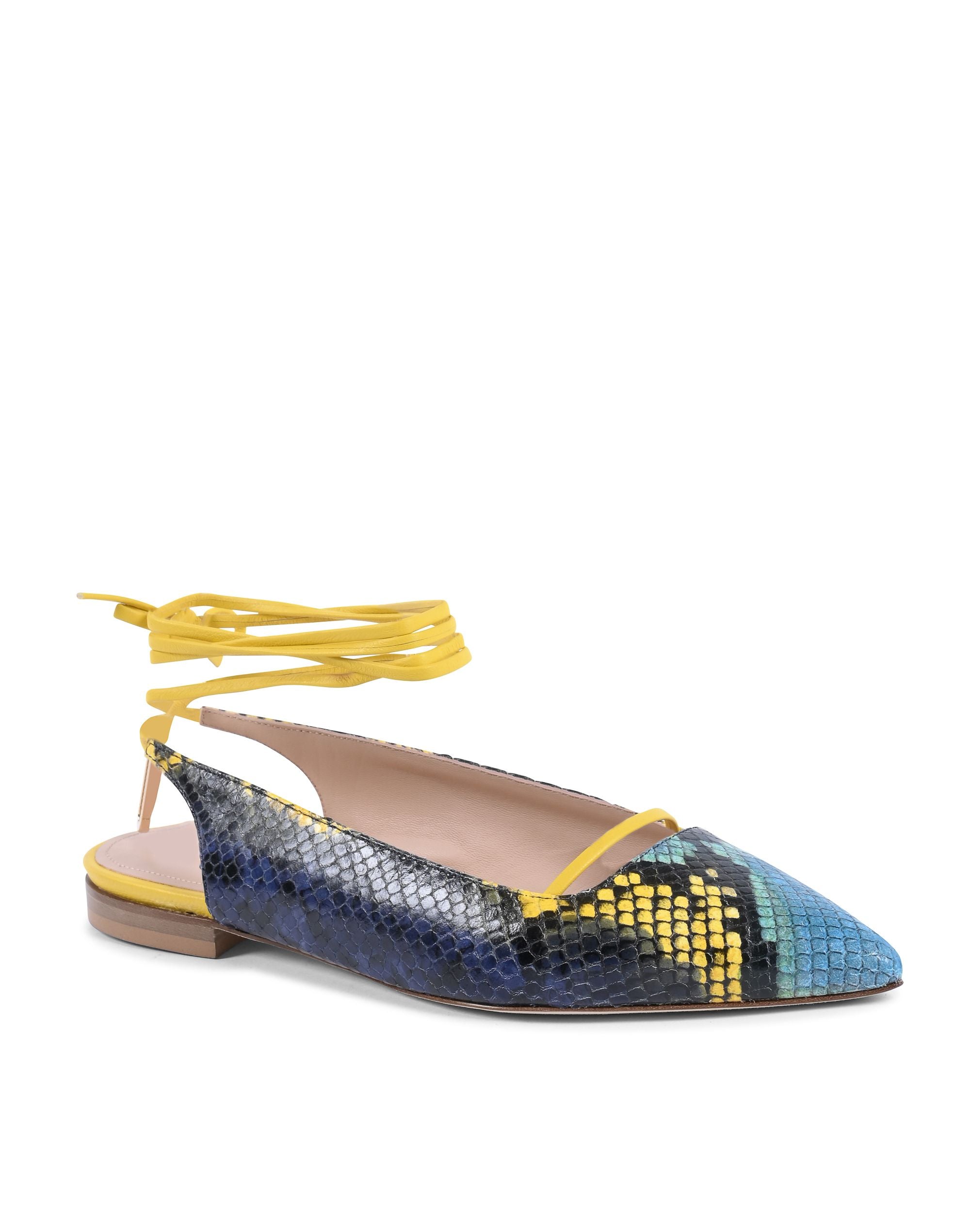 Brenda Flat Python - Blu/Giallo 