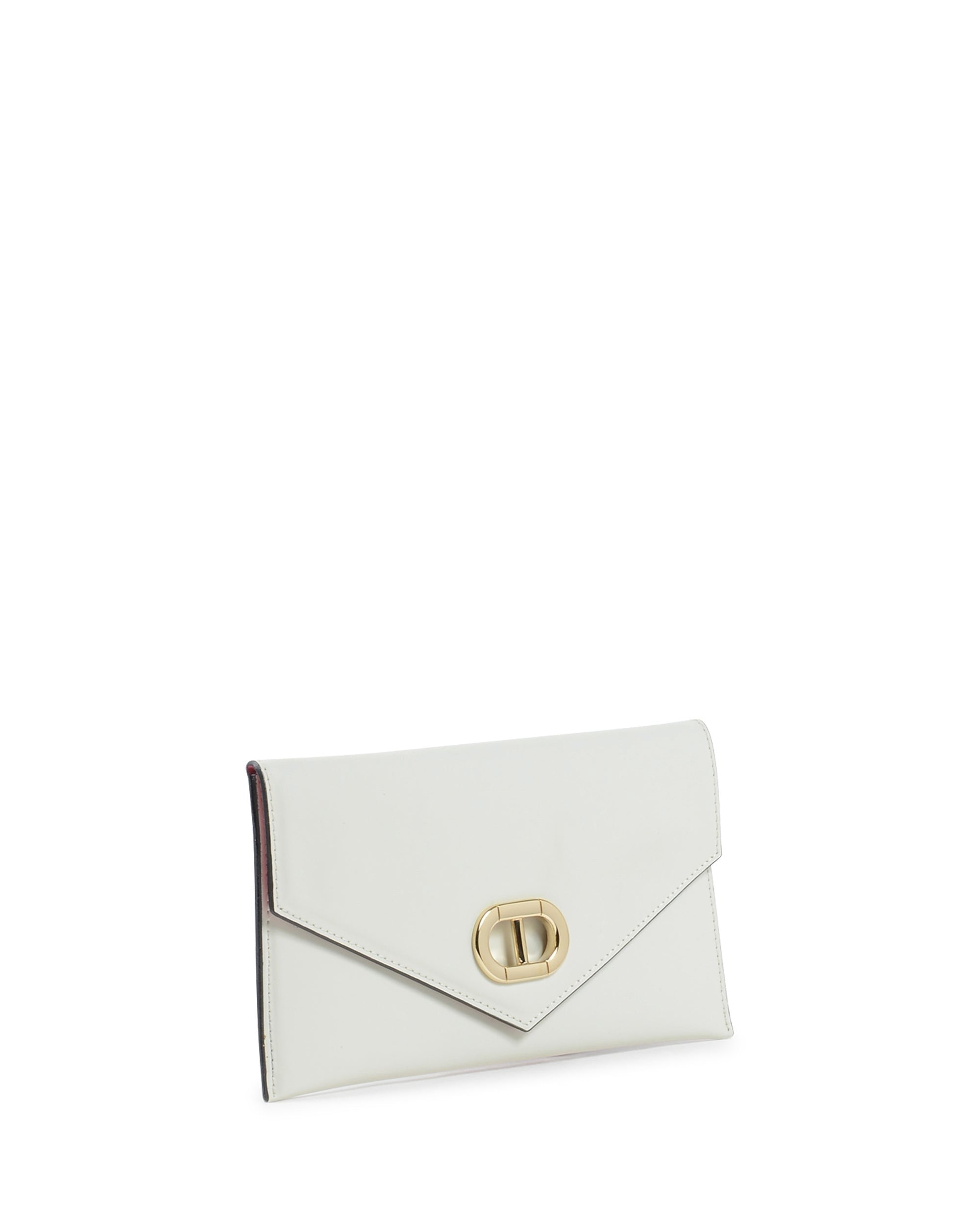 Pochette in pelle bianca