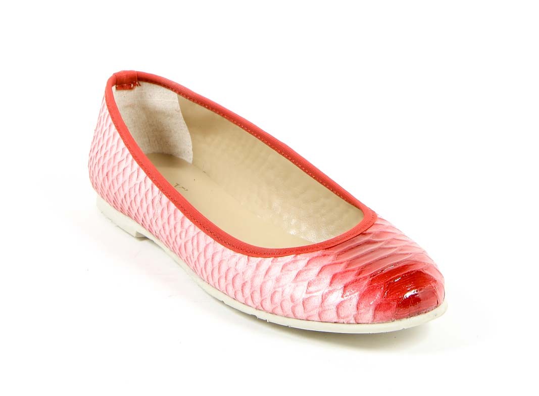 V 1969 Italia Ballerina da donna E08 PITONE ROSSO