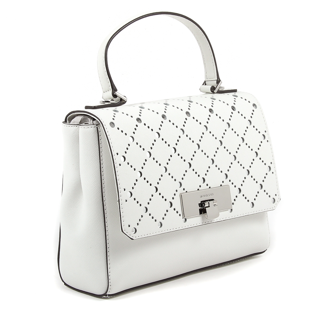 Borsa a mano da donna Michael Kors VIOLET 35S7SV1S2L BIANCO OTTICO
