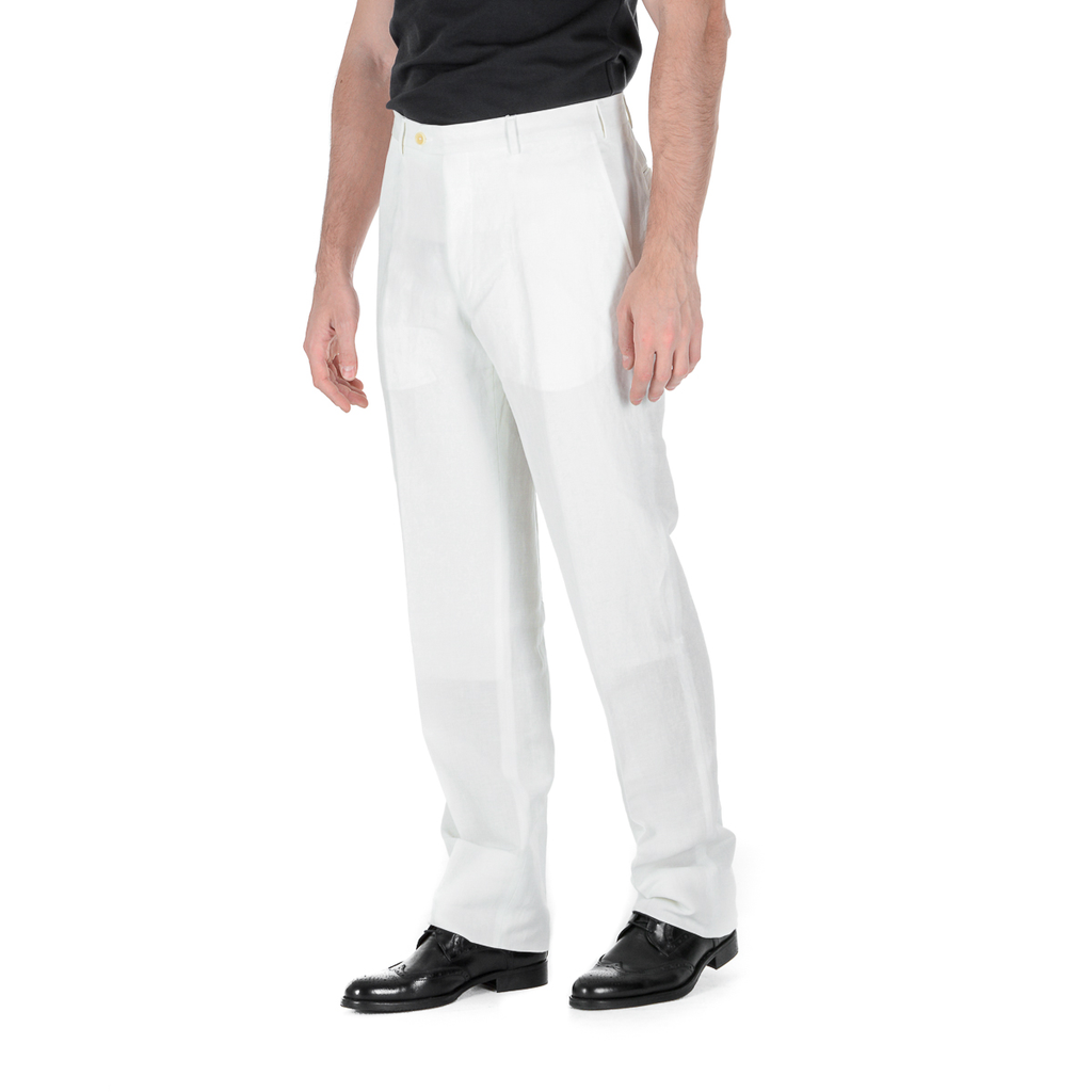 Pantaloni Armani Collezioni Uomo Bianchi
