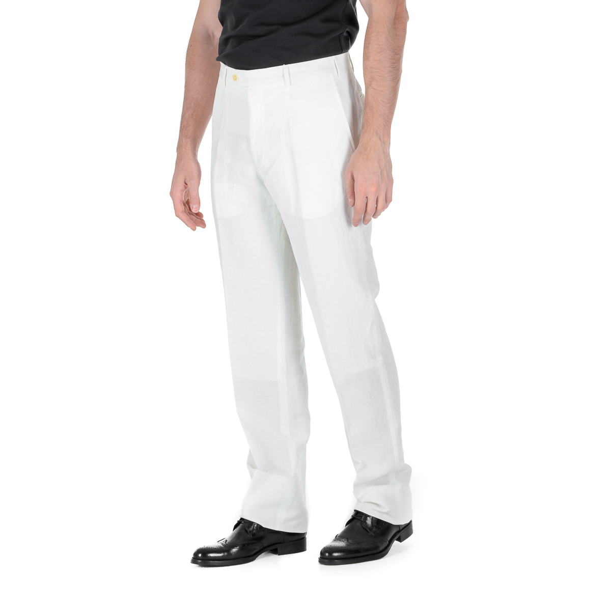 Pantaloni Armani Collezioni Uomo Bianchi